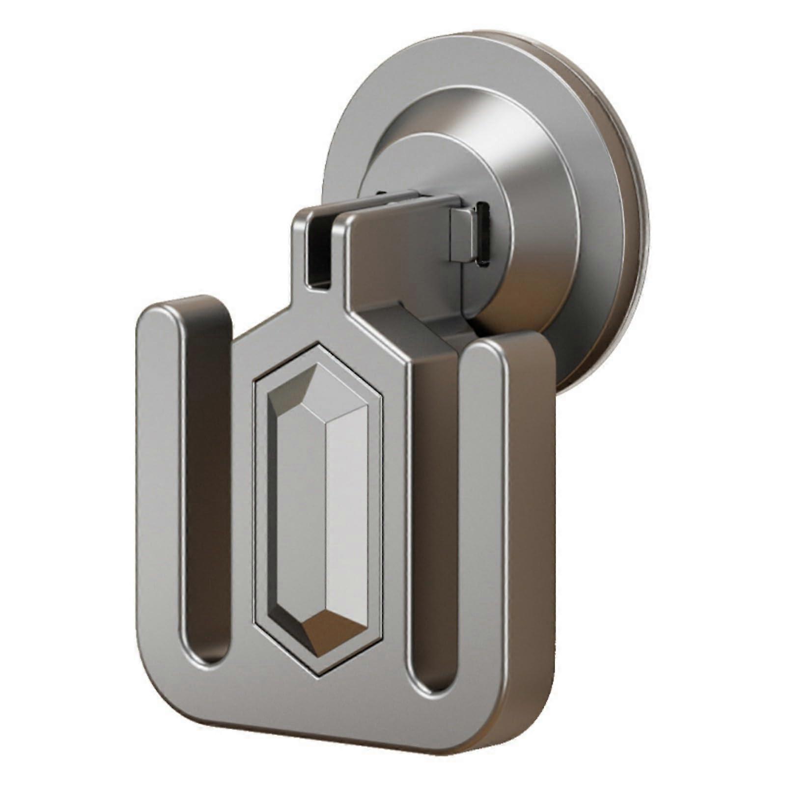 Wall-Mounted Slipper Holder with Suction Hook, Shoe Storage Rack for Bathroom, Grey, Space-Saving Design and Easy Drainage