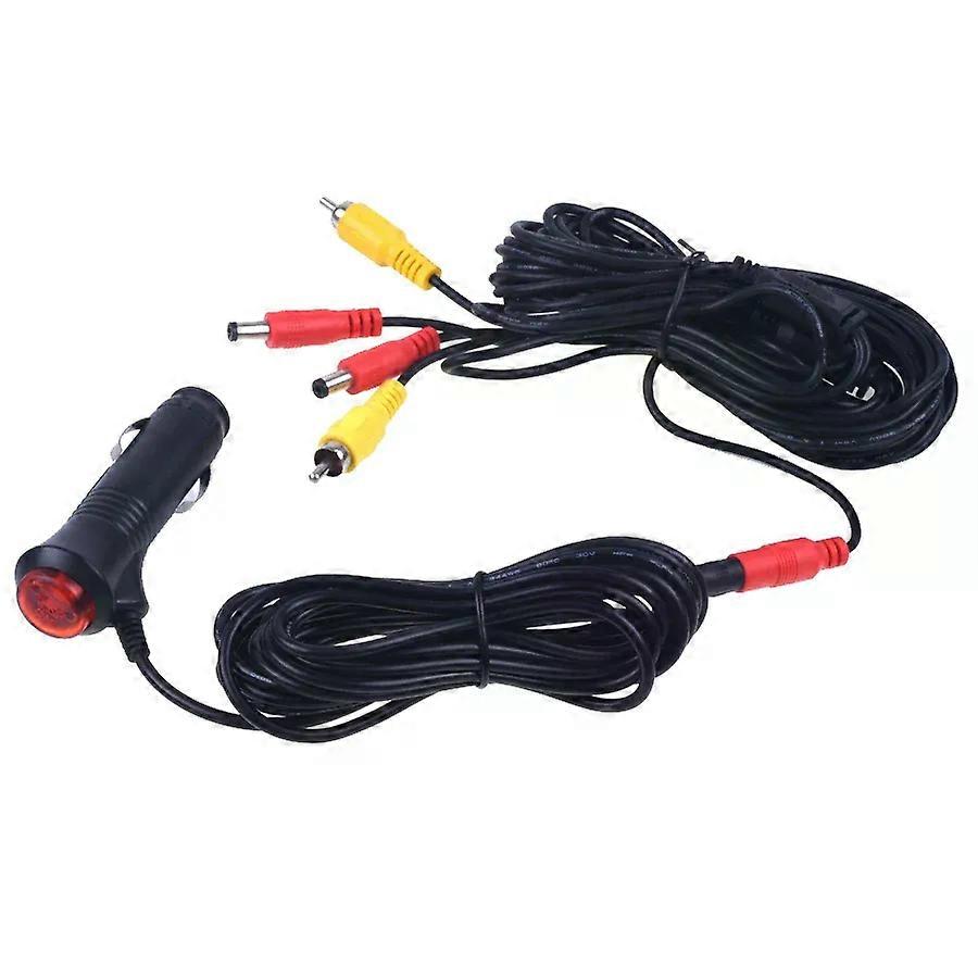 7 Meters +15M RCA Video Power Cable For Rearview Camera Connect Car Monitor to Car Cigarette Lighter Adapter
