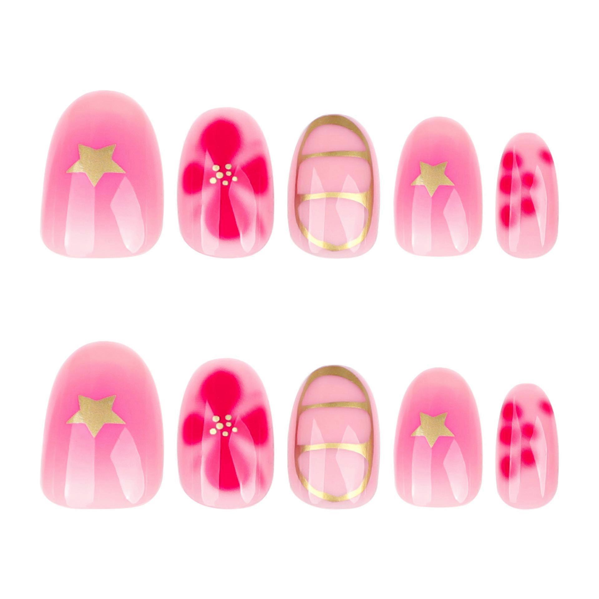 Full Cover False Nails Sweet Style Full Coverage Nails Stickers for DIY Nail Art at Home