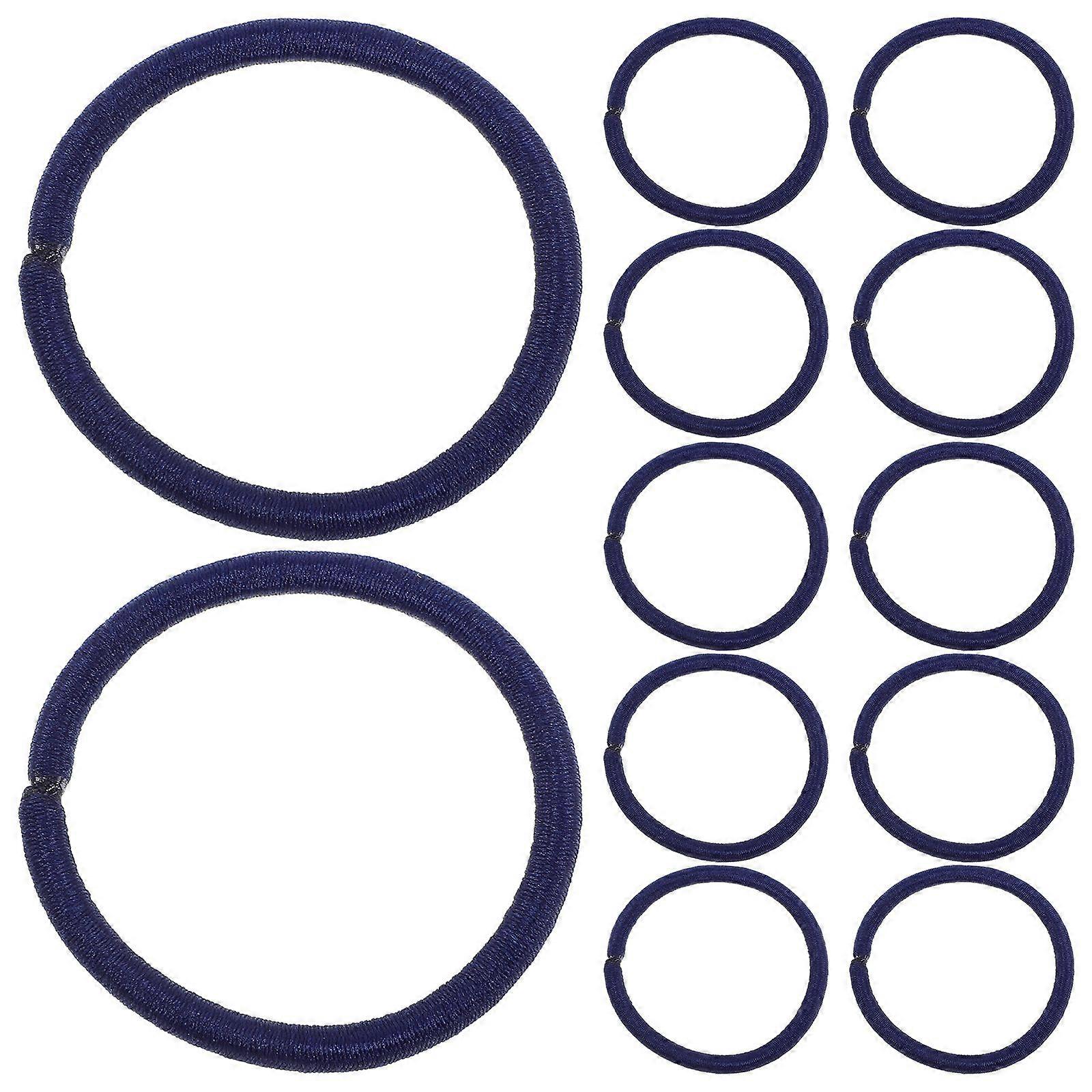 50 pz Elastici in Nylon Ad Alta Elasticità Coda di Cavallo Titolare Capelli Cravatte Corda per Adulti Bambini (Blu Navy)