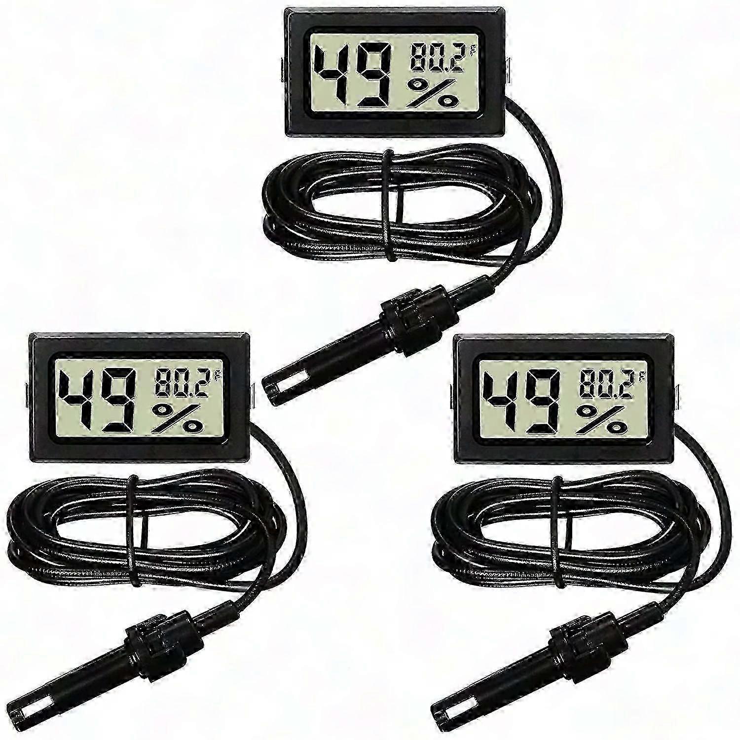 Digital Thermometer Hygrometer with Probe for Indoor Temperature Humidity Monitoring