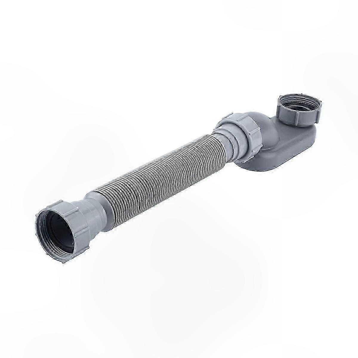 Flat P Trap Flexible Drain Pipe for Bathtub and Shower with Low Profile Design