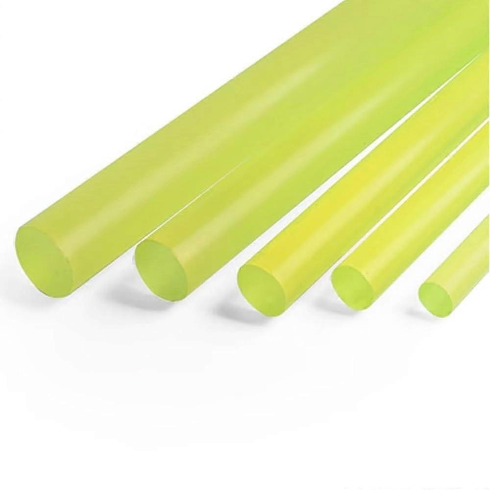 PU Rods Yellow High Elasticity Vibration Damping Seals For Industrial Machinery Di 15-90mm D 50mm x L 50cm 1pc