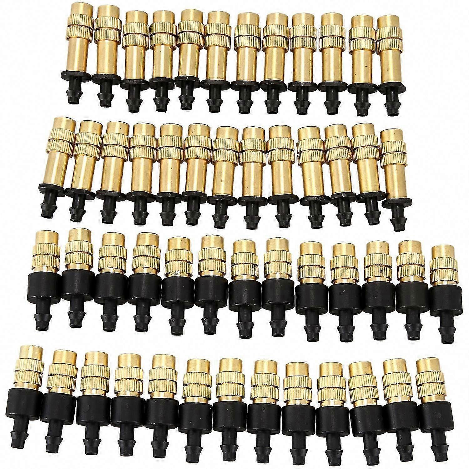 50 قطعة فوهة رذاذ نحاسية قابلة للتعديل لنظام رش الري بالتنقيط للحديقة