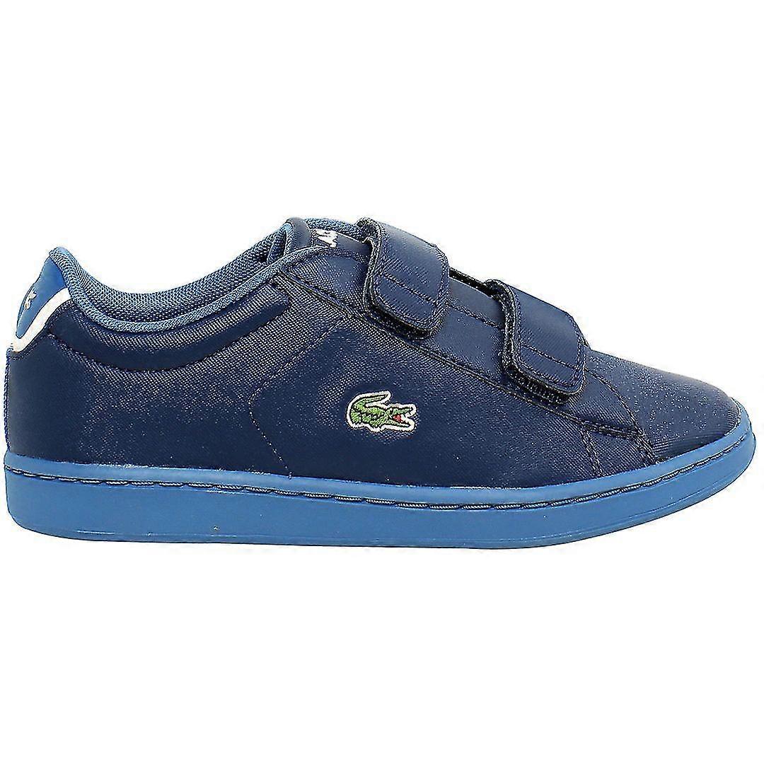 Lacoste Carnaby Evo Strap Up Blue Synthetic Kids Trainers 737SUC00...