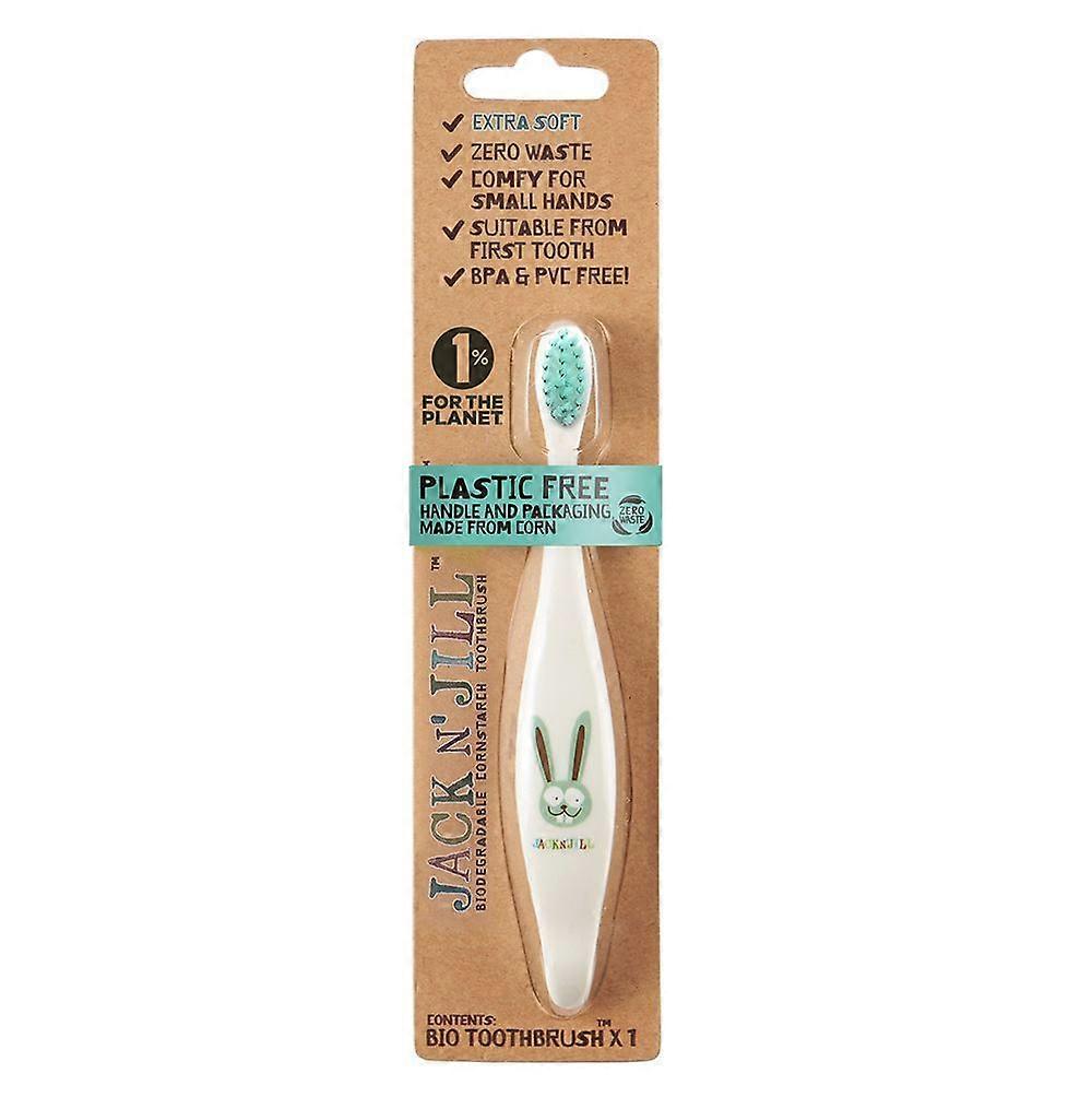 Jack N Jill Bio Toothbrush Compostable & Biodegradable Handle Bunny - 3 Pack