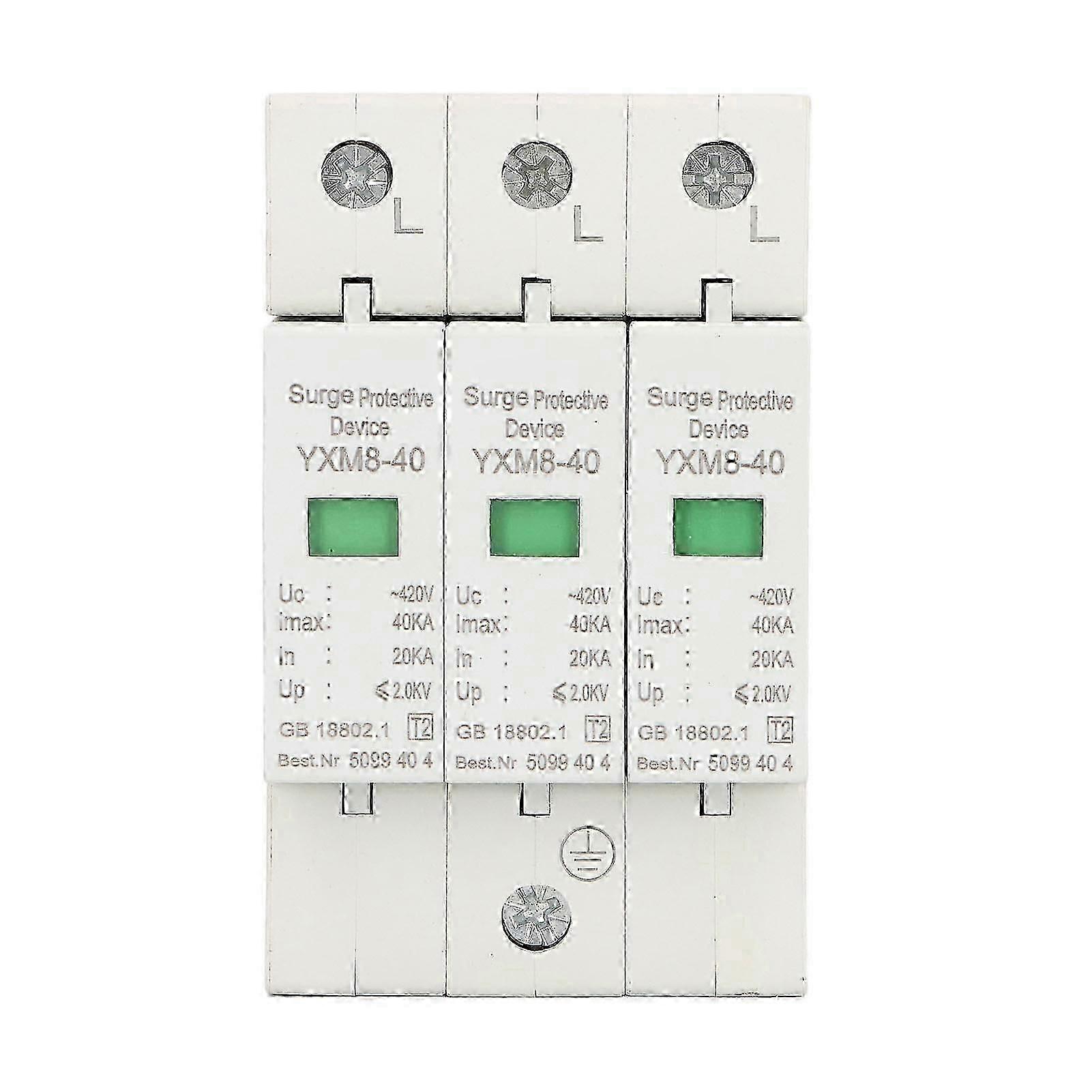Surge Protective Device 3p 40ka 420v Voltage Protection Arrester Protector For Safety