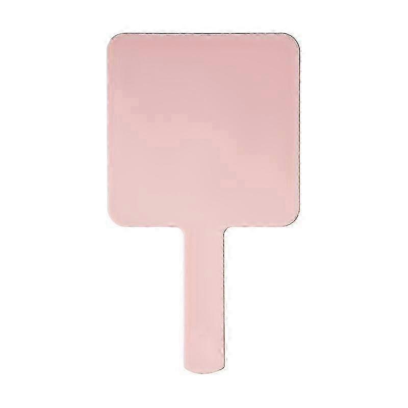 Portable Pink Square Makeup Mirror with Cream Glue for Desktop or Handheld Use