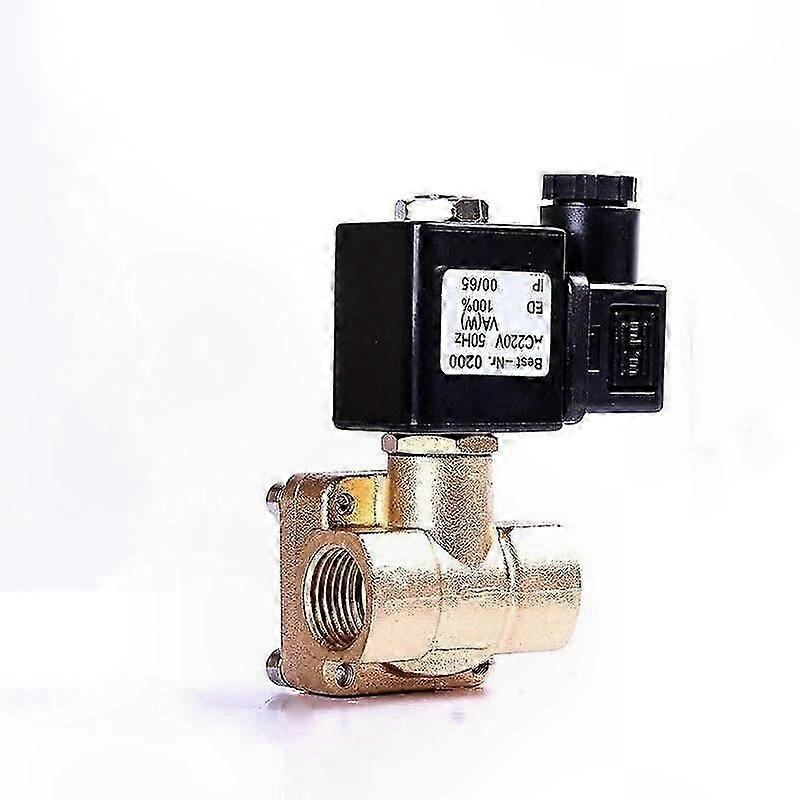Magnetventil för högt tryck, mässing normalt stängd, 16 bar, 110 V 24 V 12 V elektrisk manövrering