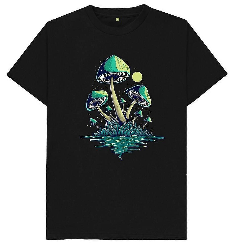 Neon Magic Mushroom T  Shirt
