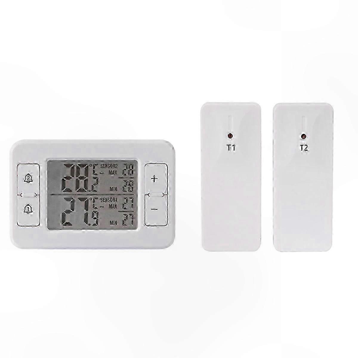 Wireless Refrigerator Thermometer with LCD Display and Alarm Function