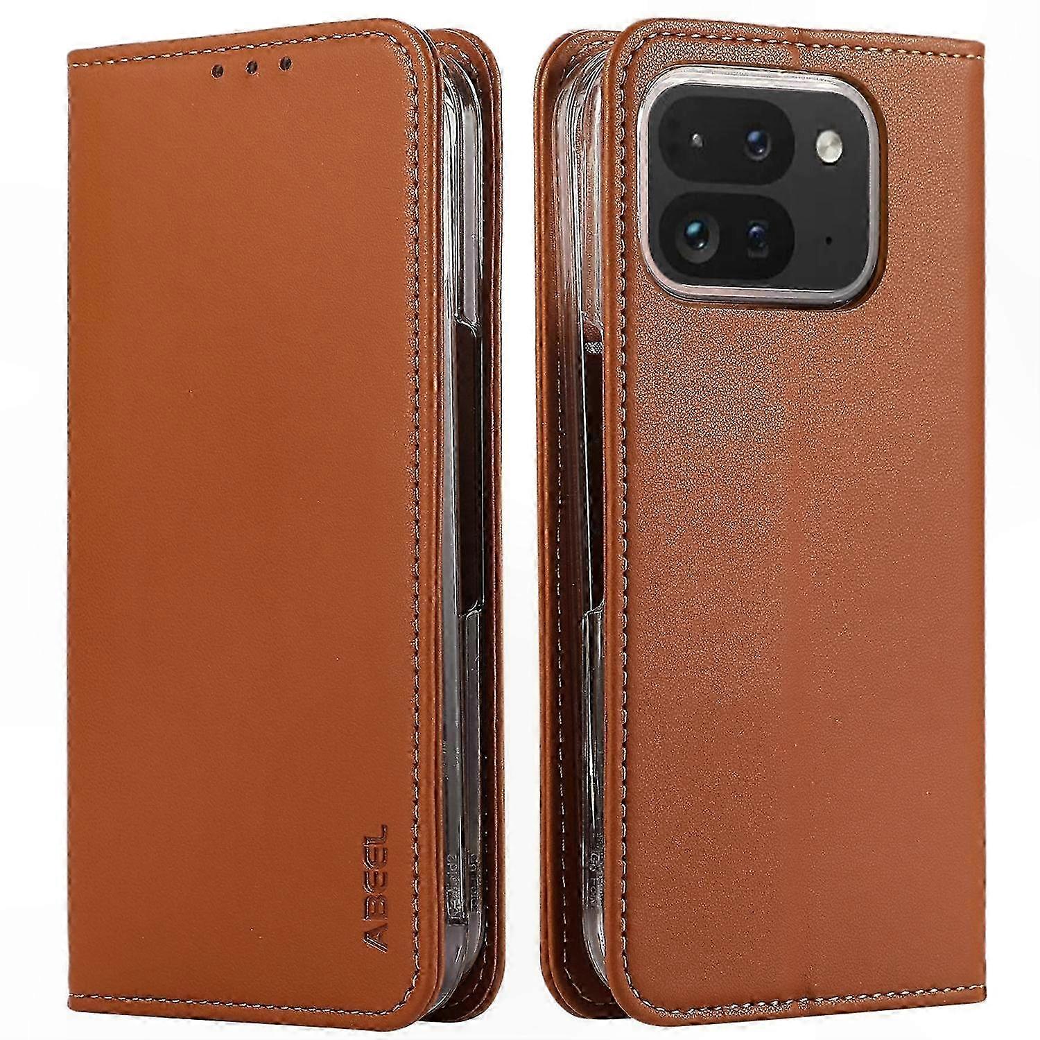 RFID Blocking Leather Flip Cover Case for 5G Foldable Smartphone