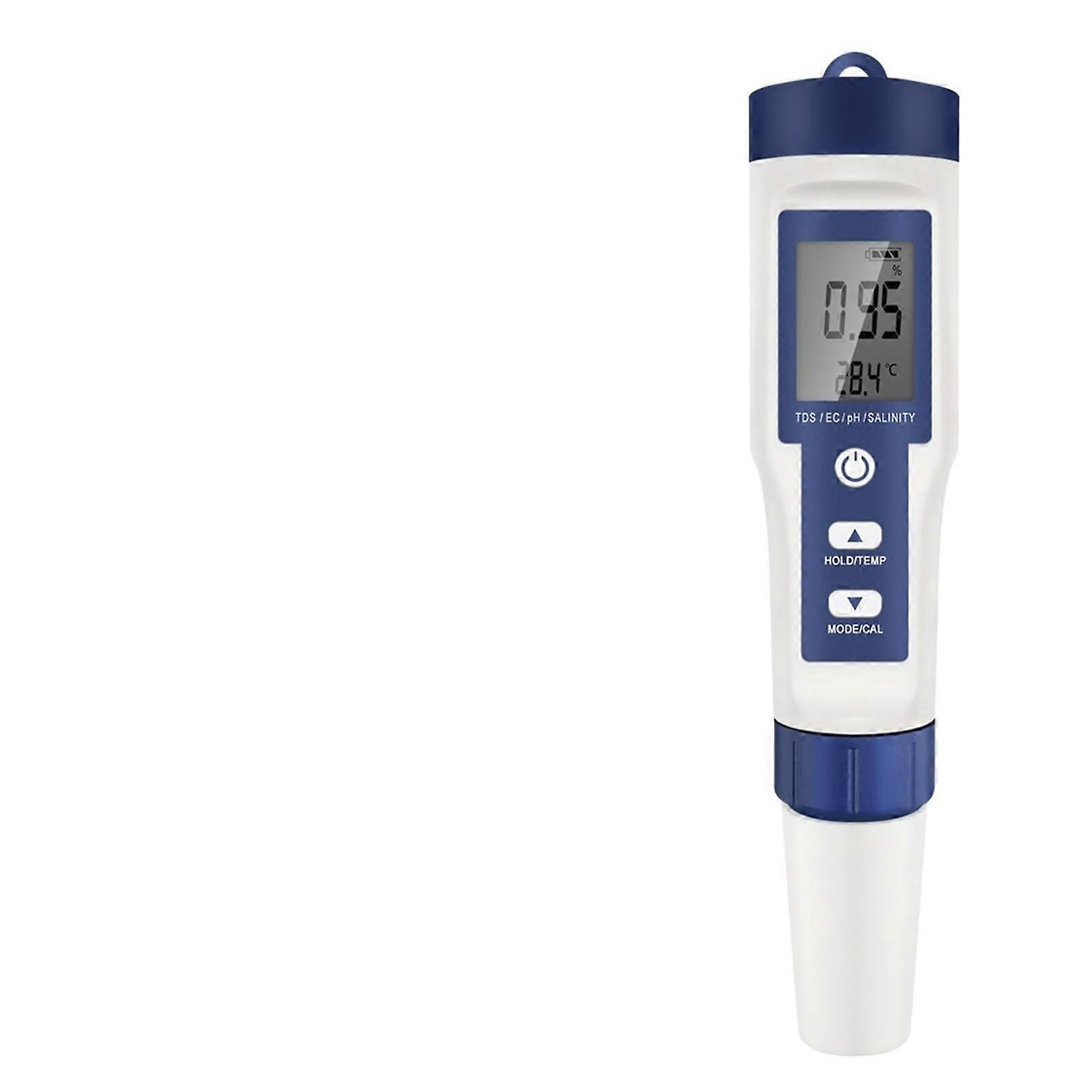 Digital Water Quality Tester, 5 In 1 PH TDS EC Meter, Salinity, Temperature, Conductivity Pen, Handheld for Pools and Drinking Water