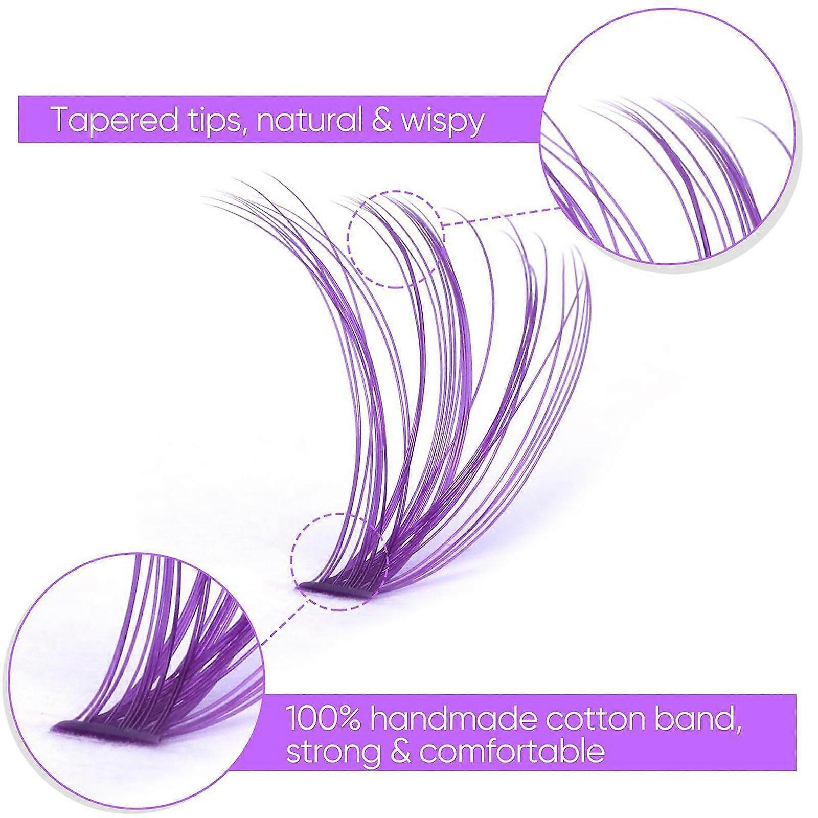 Colored Lash Clusters Kit Individual False Eyelashes Set Segmented Fake Eyelashes with Lash Bond and Seal and Lash Tweezers