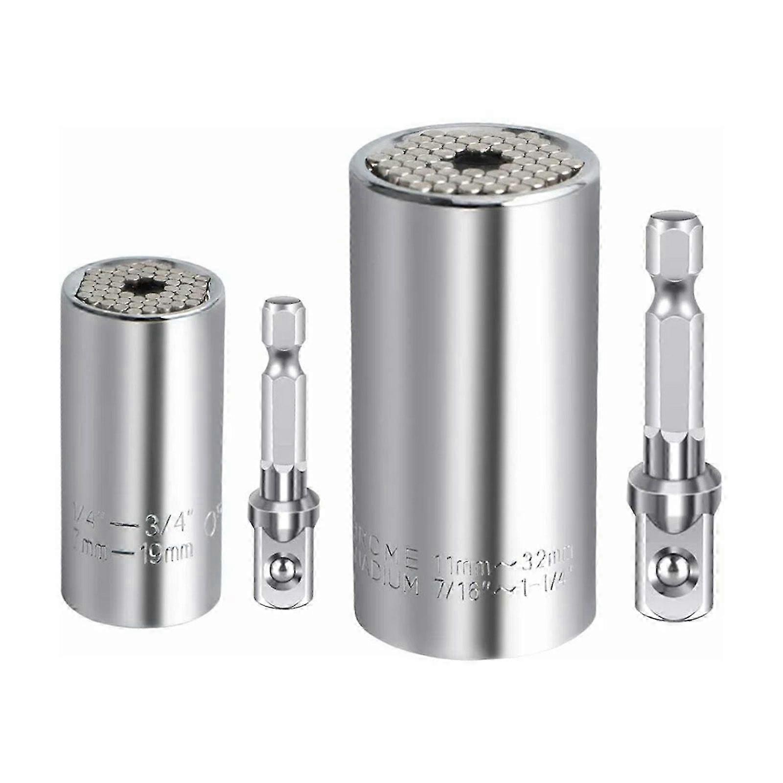 Universal Socket Wrench Kit 7-19mm, 11-32mm Drill Socket Multi-Function Hand Tool
