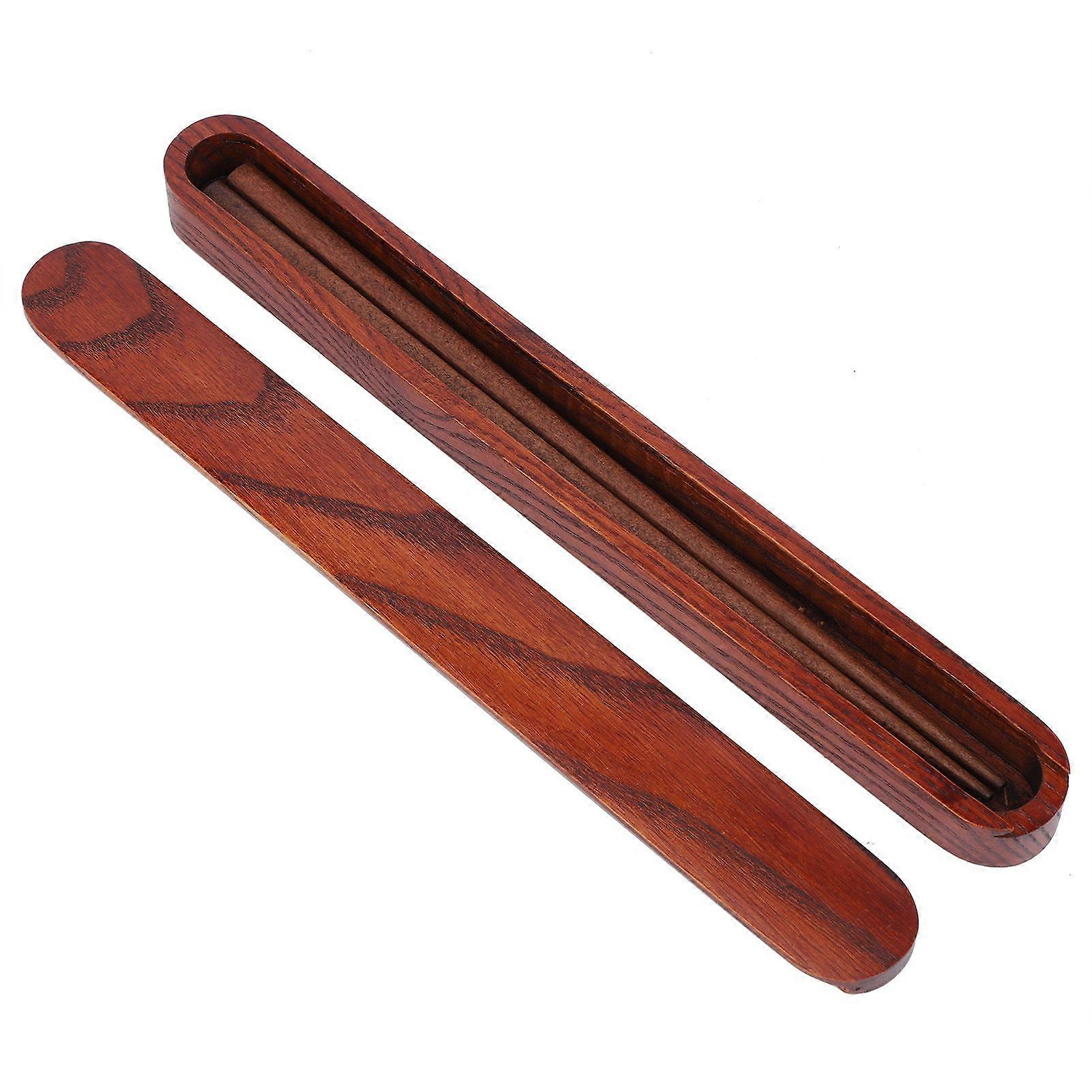 Reusable Wooden Chopsticks Portable Tableware Gift Set Kitchen Utensils for Eating with Box(Pulling Dark Color Chopstick Box Chopsticks )