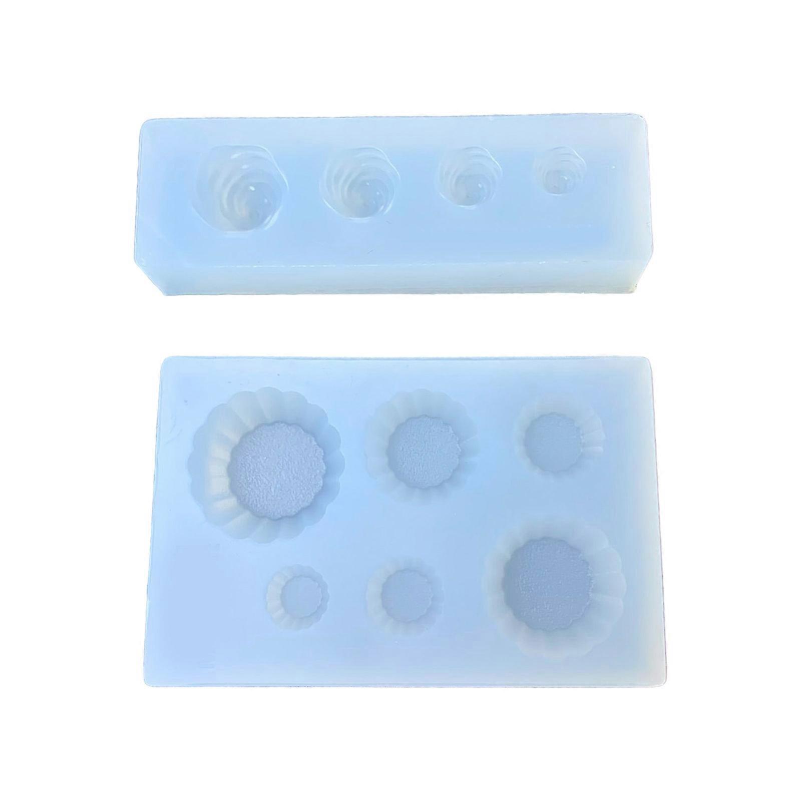 2 Piece Ice Cream Silicone Molds For Epoxy Resin Crafts Reusable Flexible Mold With Realistic Cream Decoration Design Multicolor