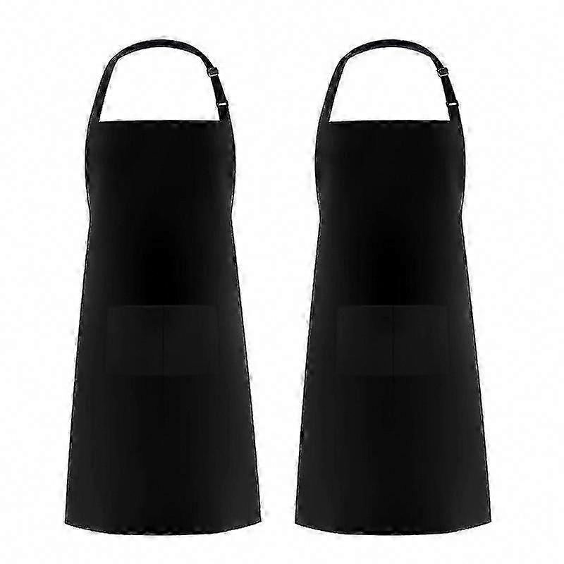 Adjustable Noir Utopia Kitchen 2-Pack Bib Apron with 2 Pockets