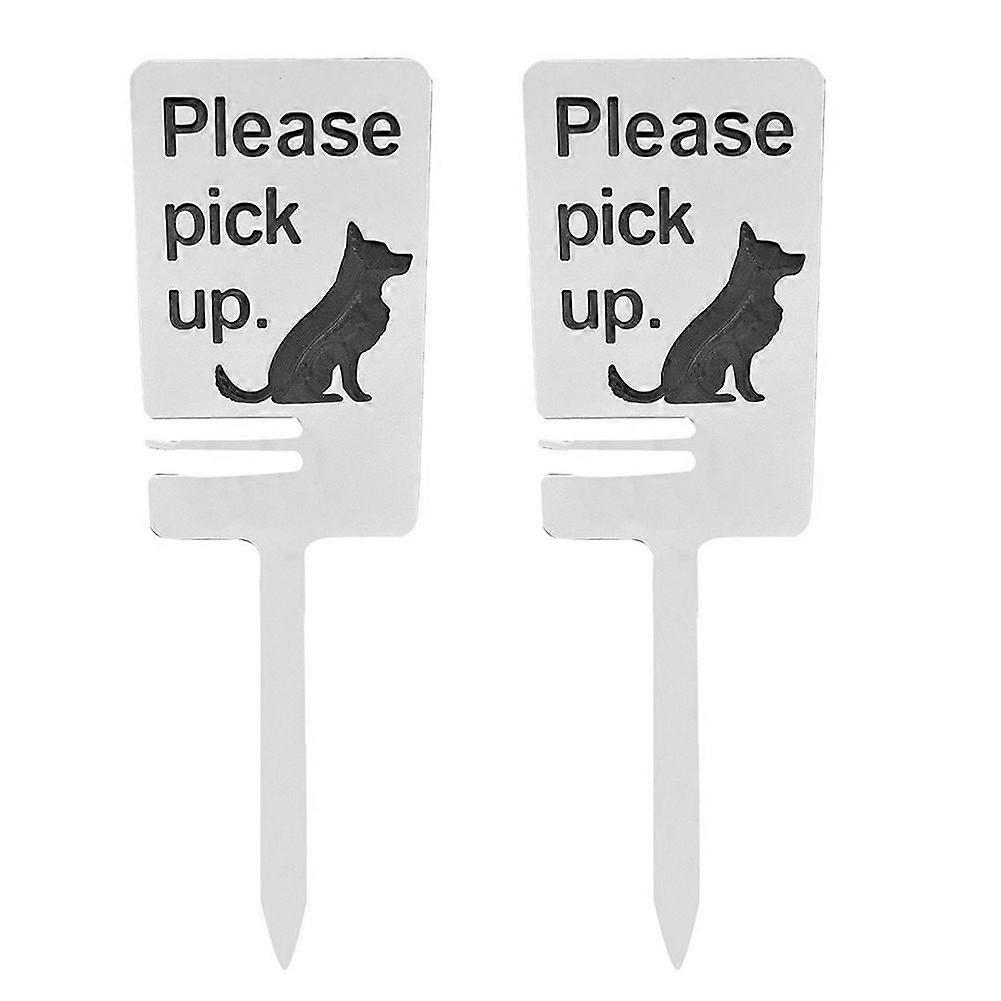 Outdoor Poop Pick-Up Sign Pet Poop Clean-Up Reminder Sign Dog