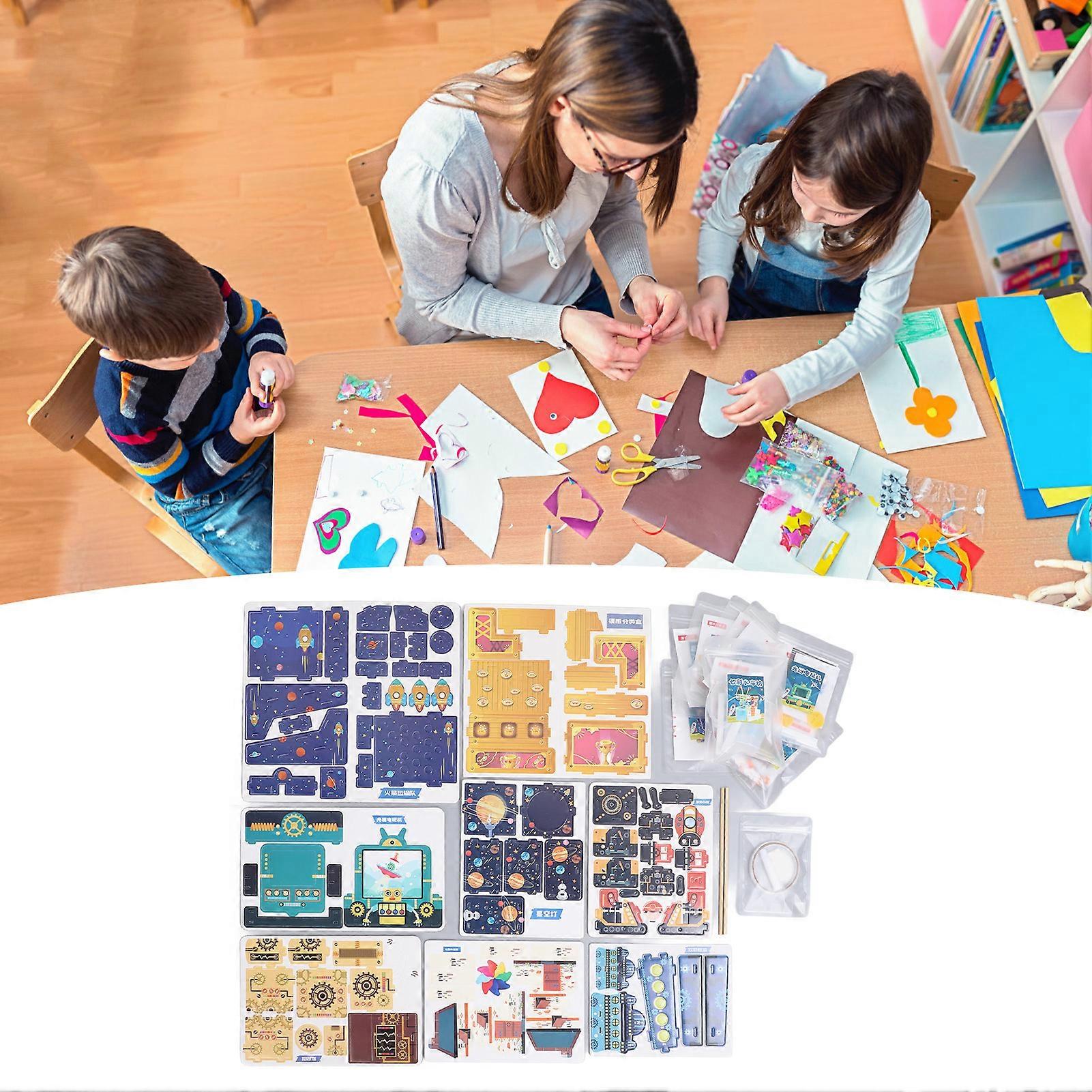 Kids Science Experiment Kit DIY EVA Board Puzzle Set Educational Toy