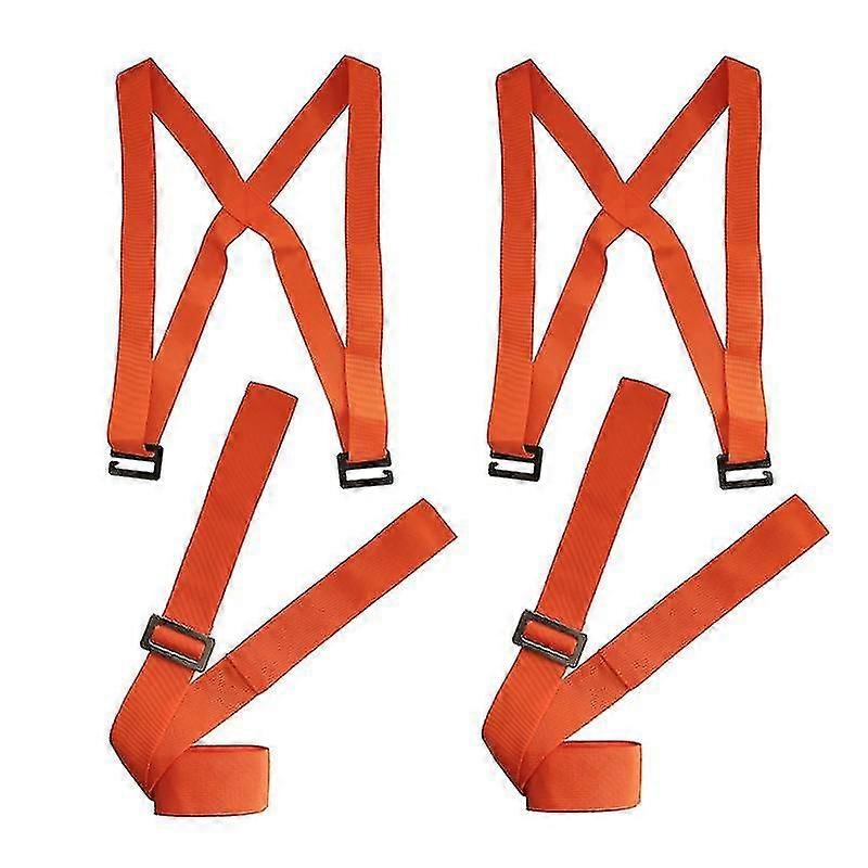 Bútor emelőhevederek, Mozgássegéd nehéz tárgyakhoz, narancssárga színű, 5 db-os csomag