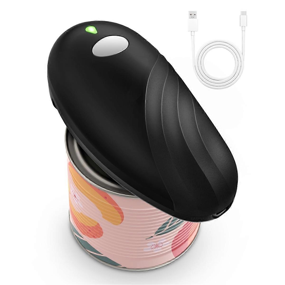 Rechargeable Electric Can Opener for Seniors, One-Touch Automatic Can Openers Smooth Edge for Kitchen
