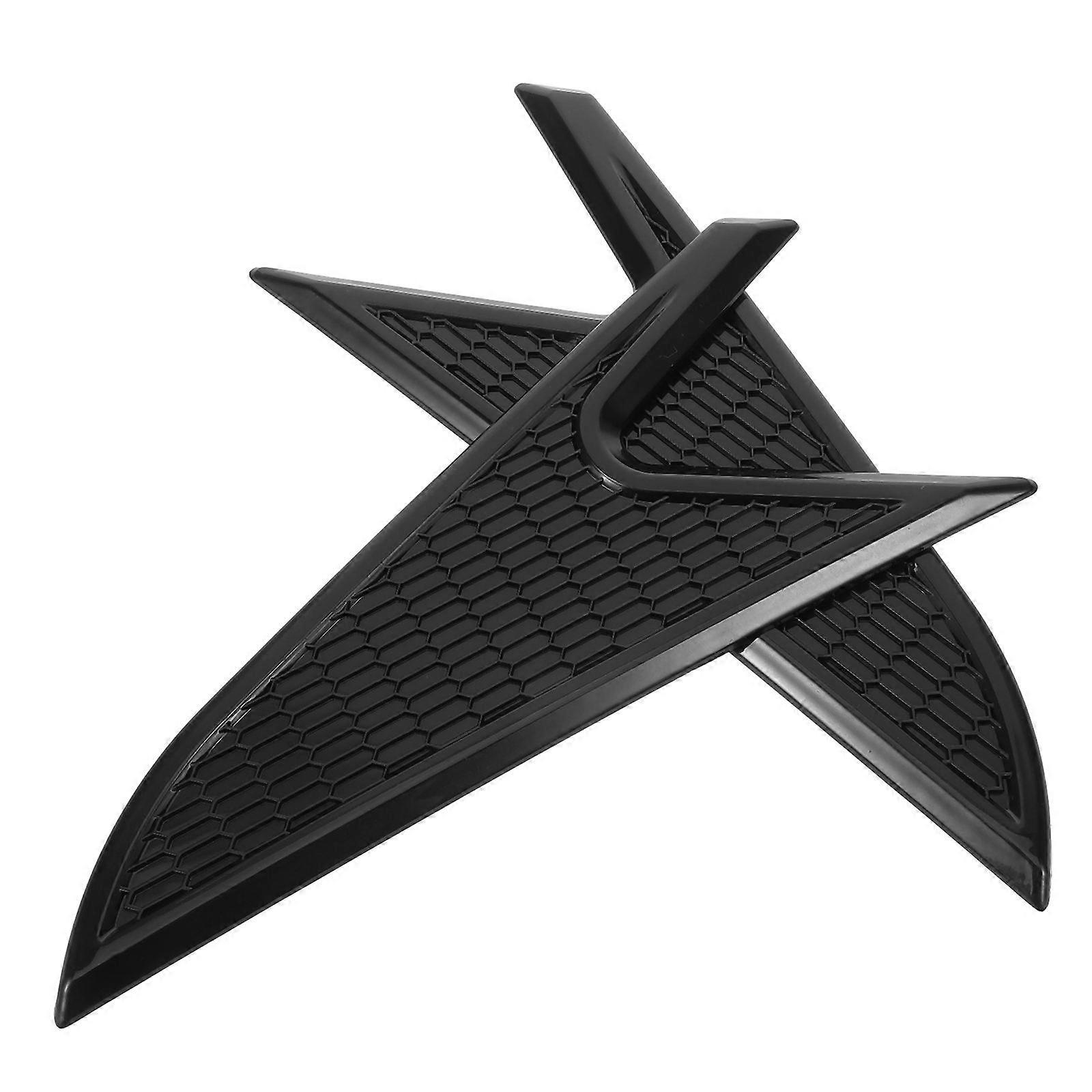 Car Engine Vents Streamlined Shape Classic Style Car Hood Vent Stickers Reduce Wind Resistance ABS 8.3×3.5×0.2in 1 Pair