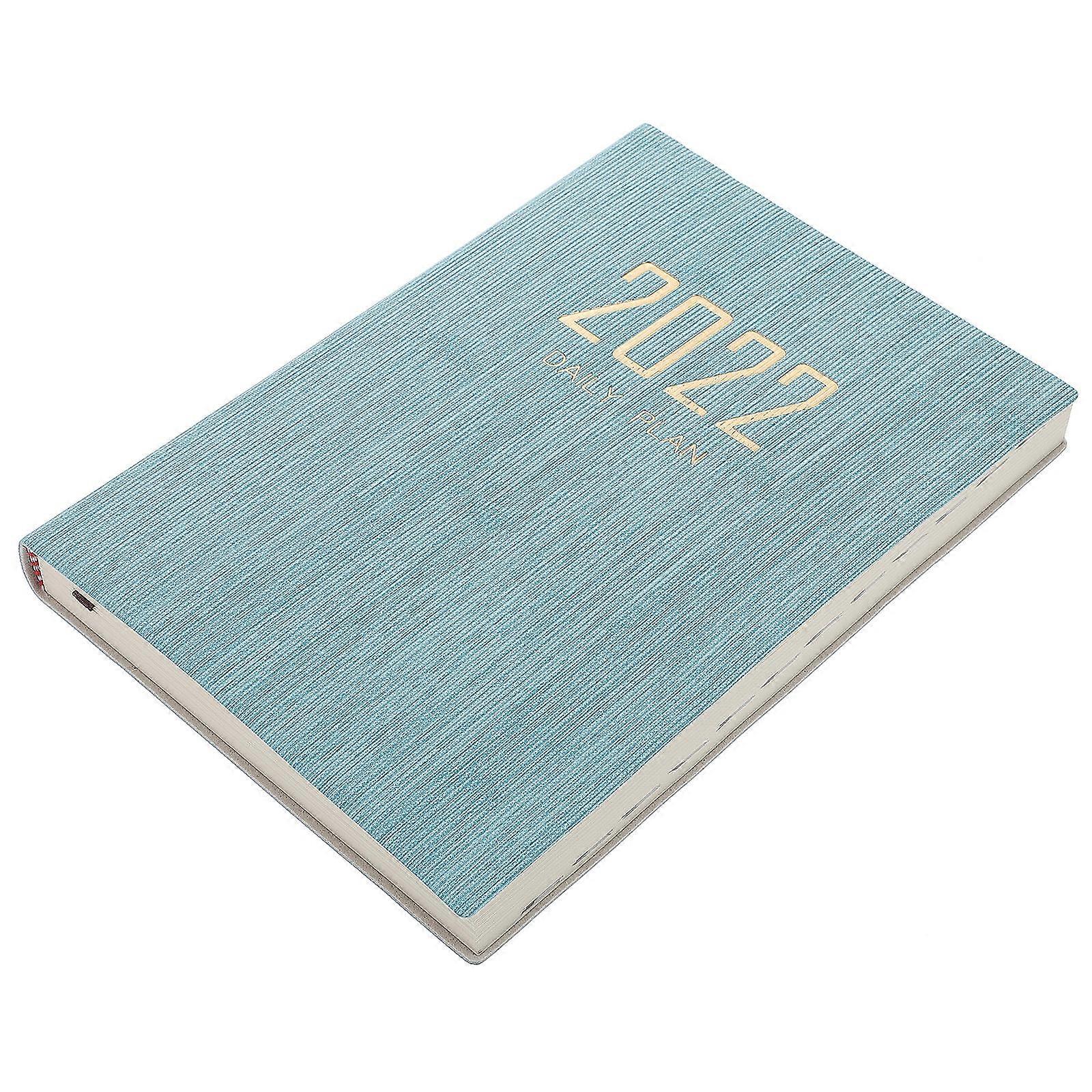 Work Daily Planner Hourly Schedule Planner Time Management Manual Supply Blue 8.14x5.70x0.79in Impermeable 1Set