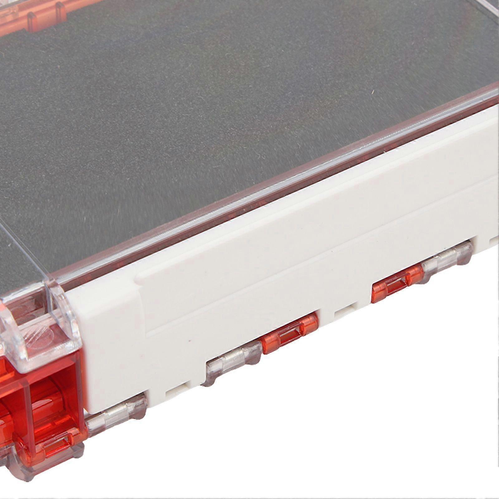 Fishing Lure Tray With Dividers Stable PP Fish Tackle Storage Box for Saltwater Freshwater Red