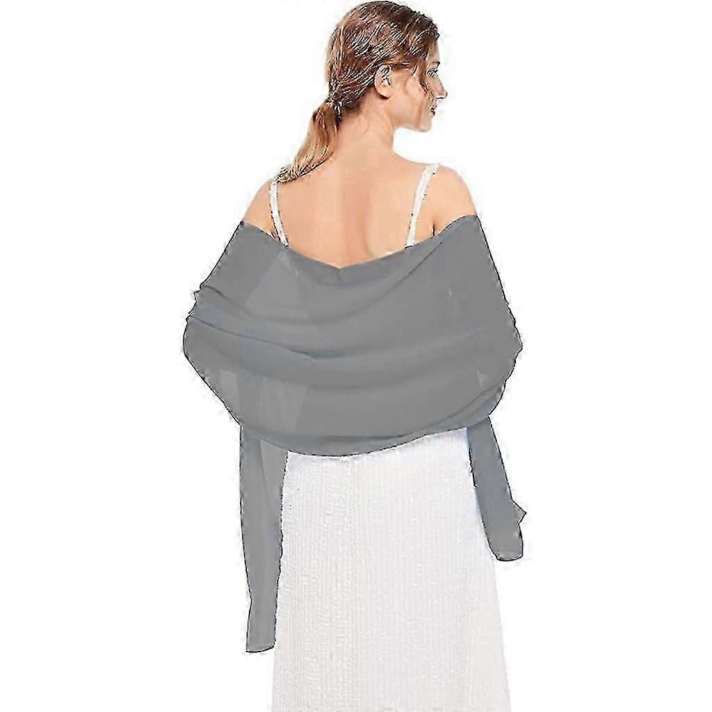 soft flowing chiffon shawl evening dresses bridal wedding