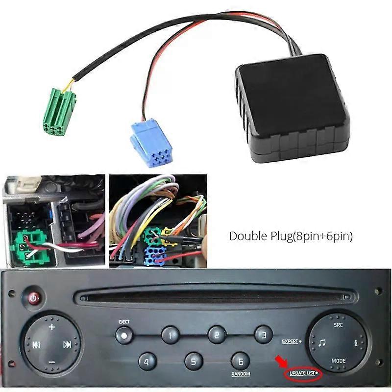 Car Bluetooth Audio Adapter Interface MINI ISO 6Pin&8Pin Suitable for  Renault 2005-2011 Models Stereo CD Host