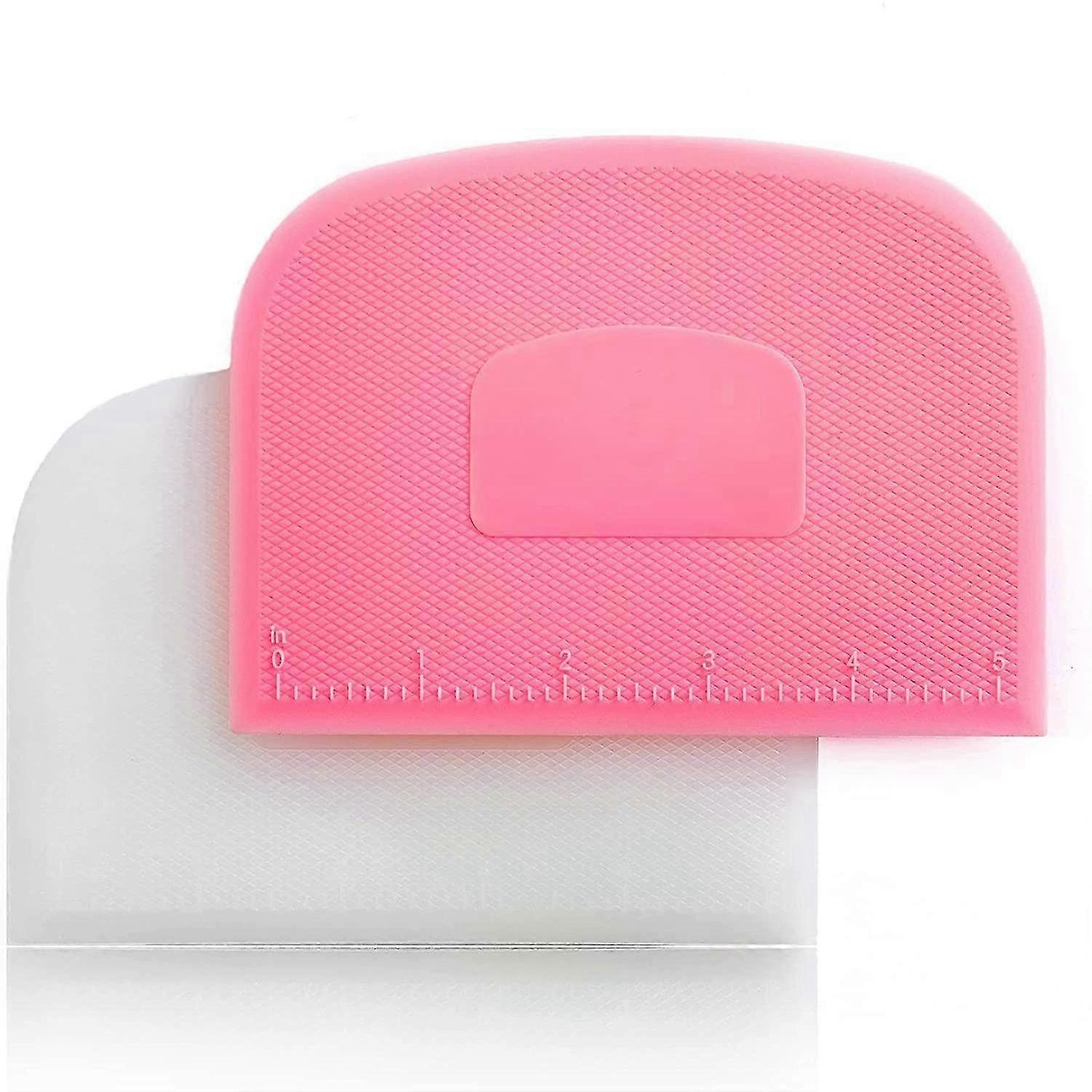 Dough Scraper Bowl Scraper Flexible Unbreakable Plastic Scrape with Scale