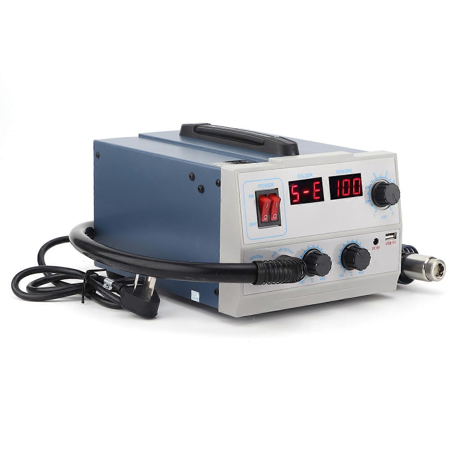 2 in 1 Hot Air Rework Station Soldering Iron 852D USB 5V Digital Display Combination