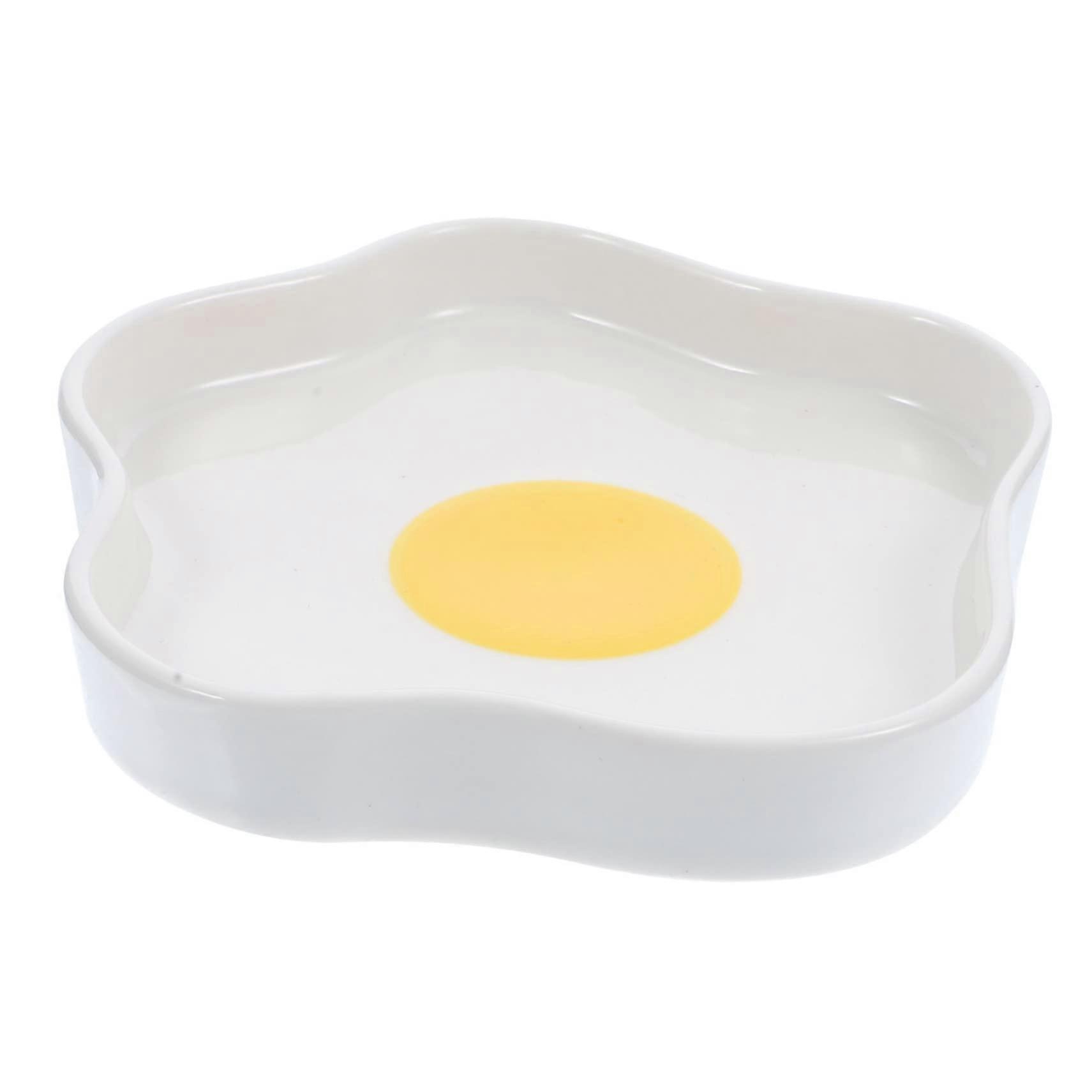 Cute Salad Serving Tray Ceramic Egg Plate Fruit Dish Dry Fruit Holder Kitchen Plate