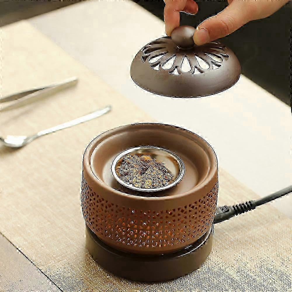 Essential oil diffuser for aromatherapy with electric incense burner function
