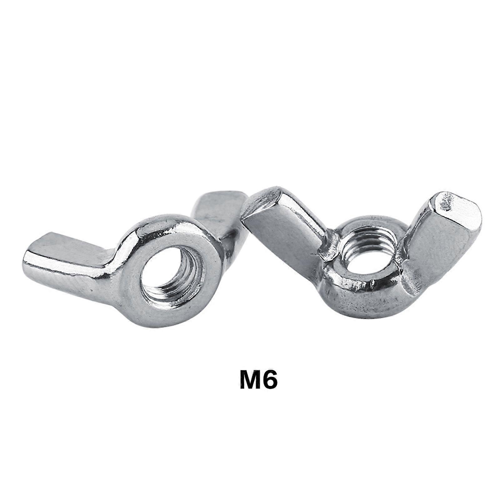 DIN315 Stainless Steel SS316 Wing Nut Butterfly Nuts Hardware Set (M6)