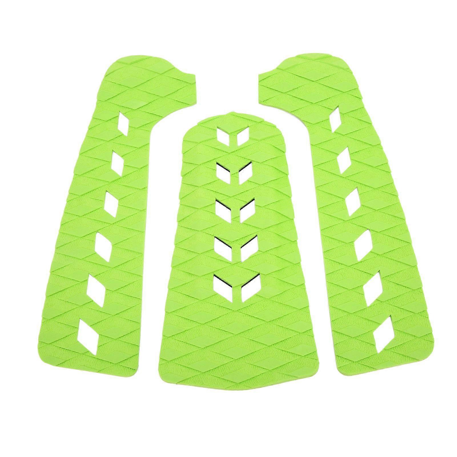 3Pcs Surfboard Traction Pad Anti Vibration Water Resistance Thermal Insulation Green Deck Pads for Yachts RVs Boats