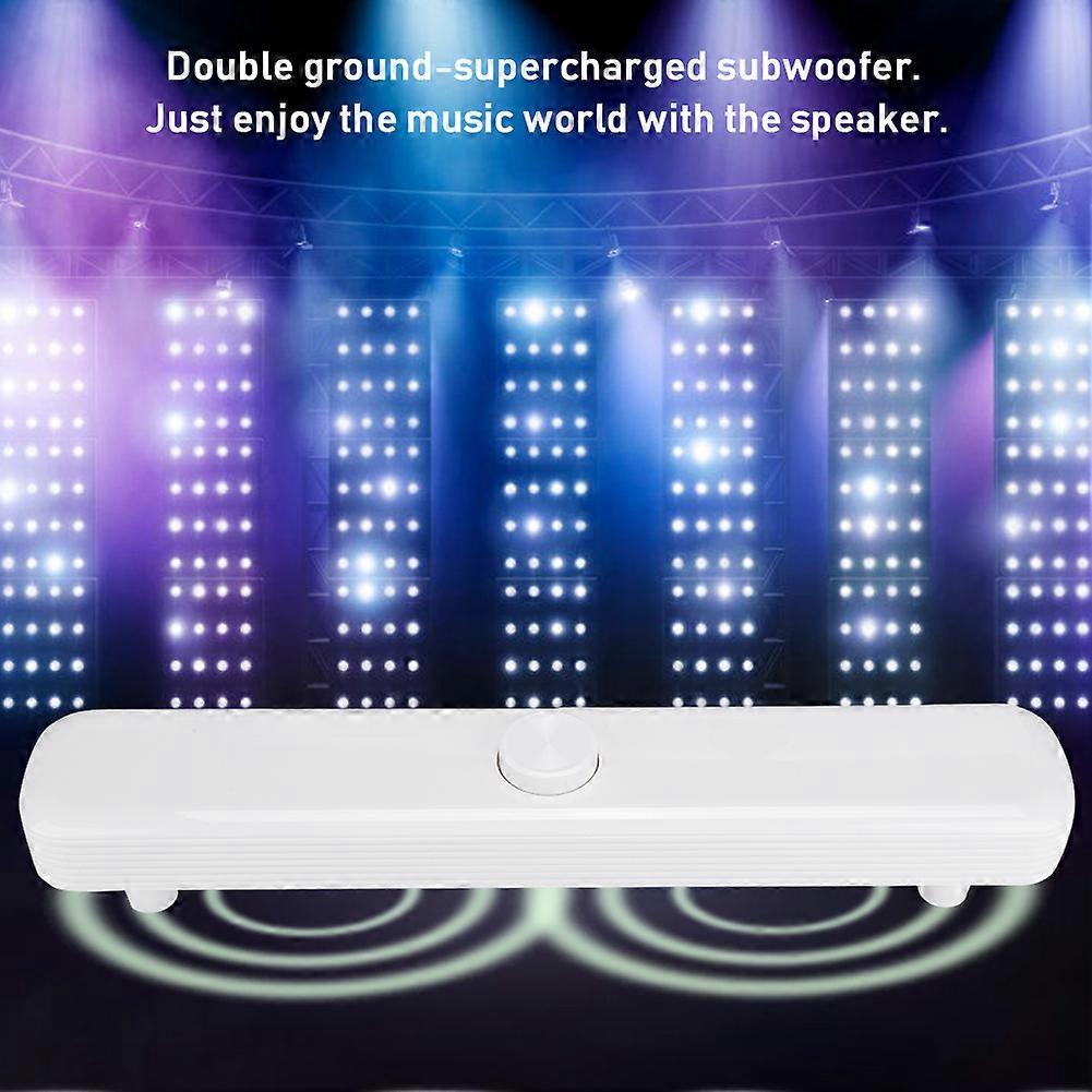 SADA V-101 Multimedia Table Strip Dual Speaker for PC Phone White