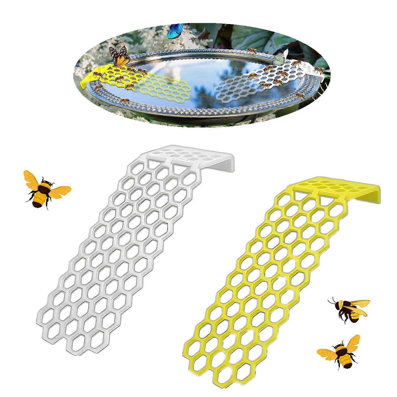Floating Bee Ladder, Beehive Shaped Bee Watering Station, Plastic Floating Bee Island for Drinking, Butterfly Bee Waterer for Bee Bath
