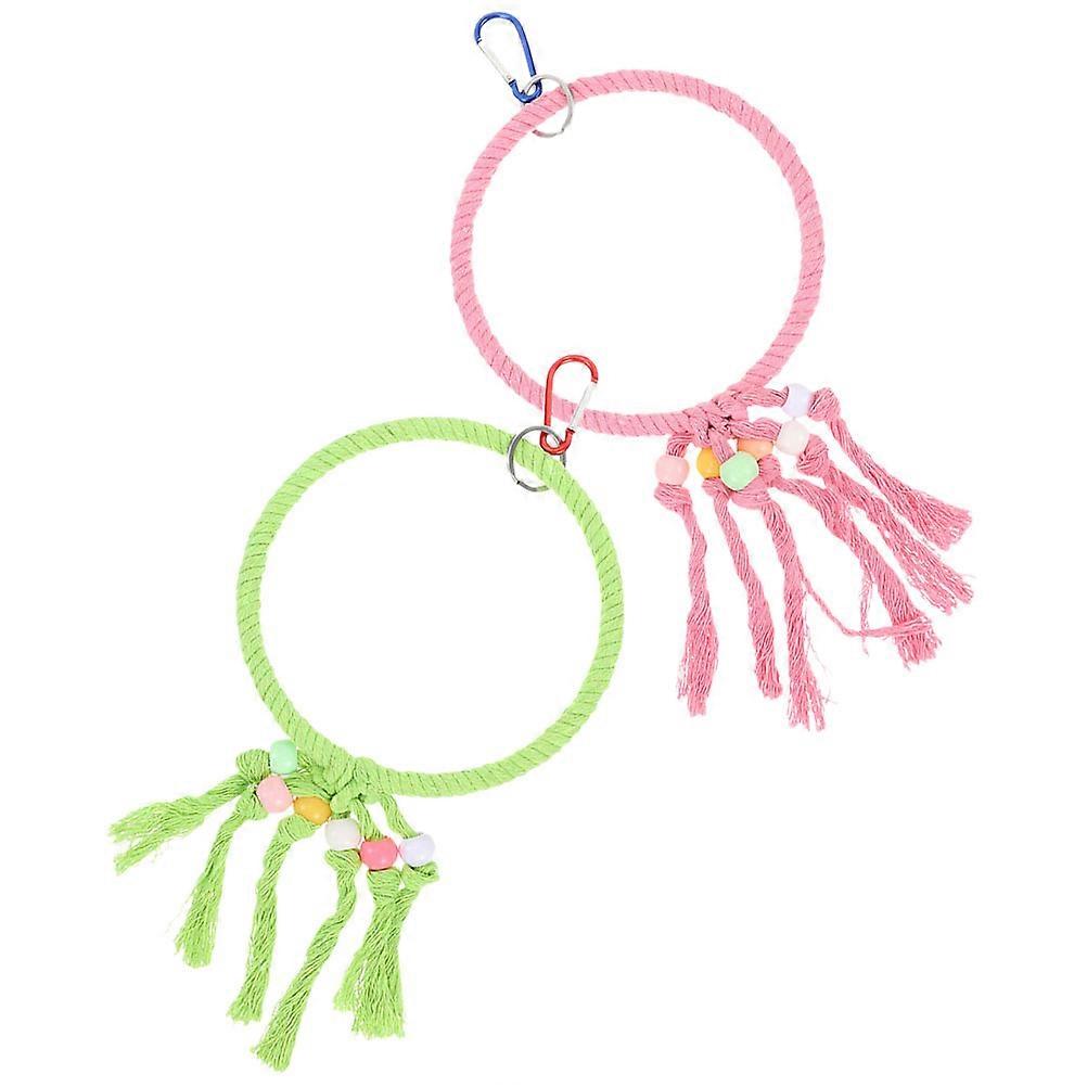 Bird Toys for Conures Rope Perch Swing for Cage 6Pcs Set