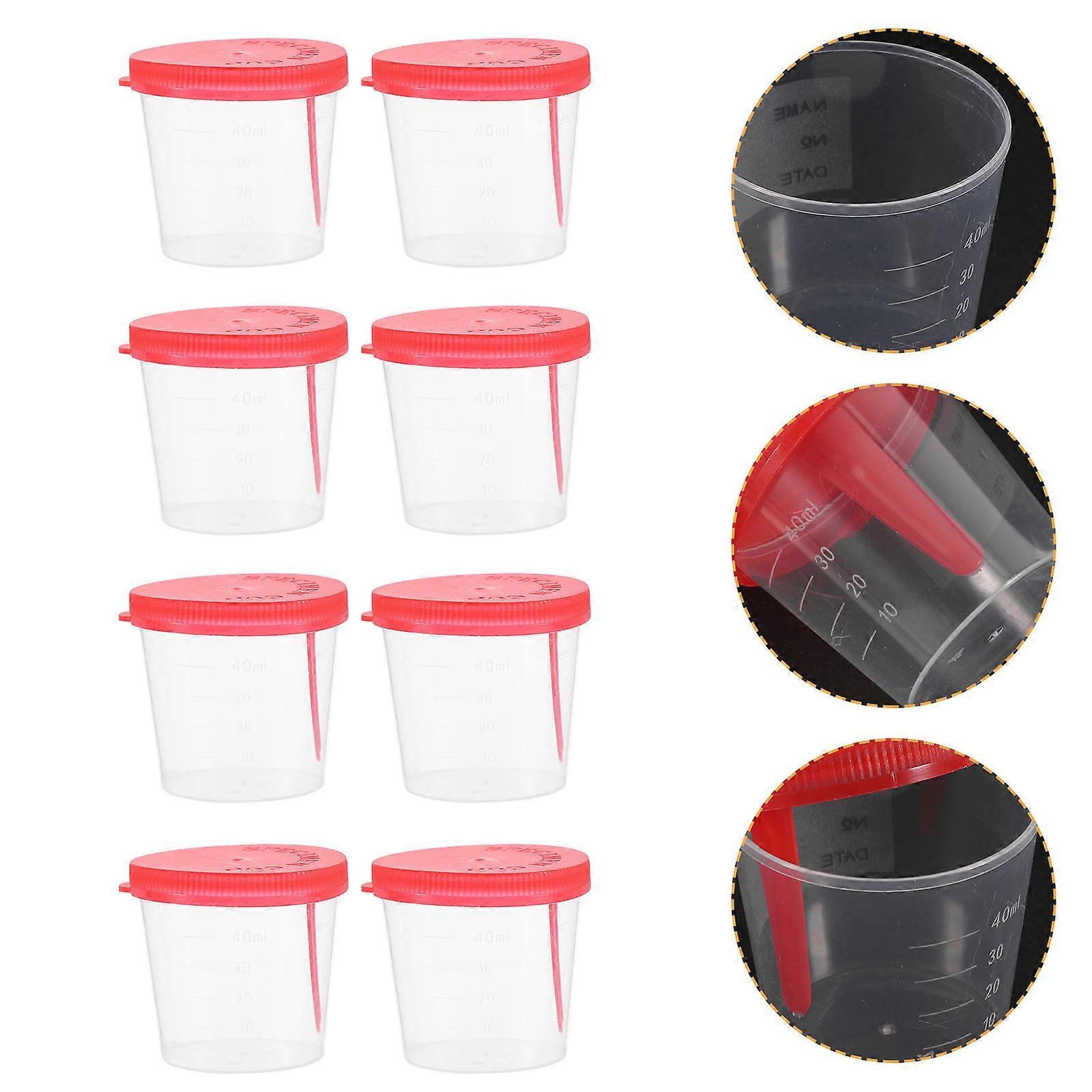Disposable Urine Cups for Watering 10Pcs Urine Specimen Cups with Lid