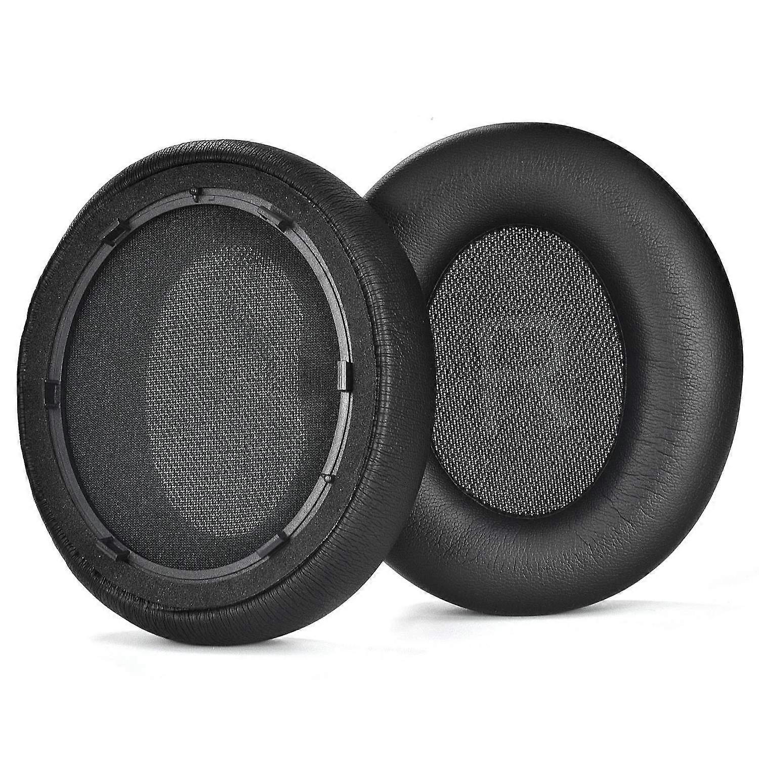 For Anker Space Q45 1pair Ear Muffs Potein Leather Black