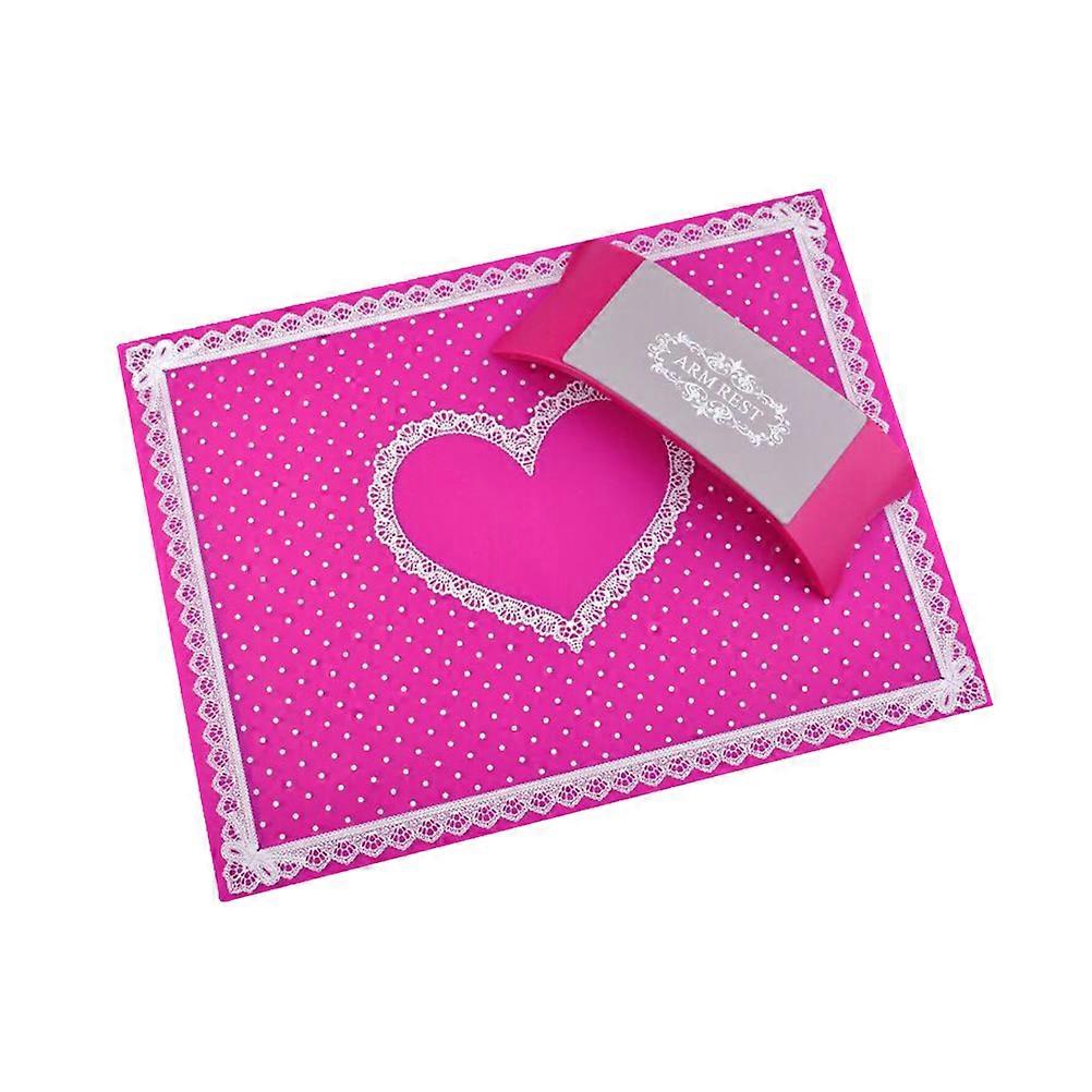 Nail Art Cushion Arm Rest Pillow for Nail Art Use in Rosy Color