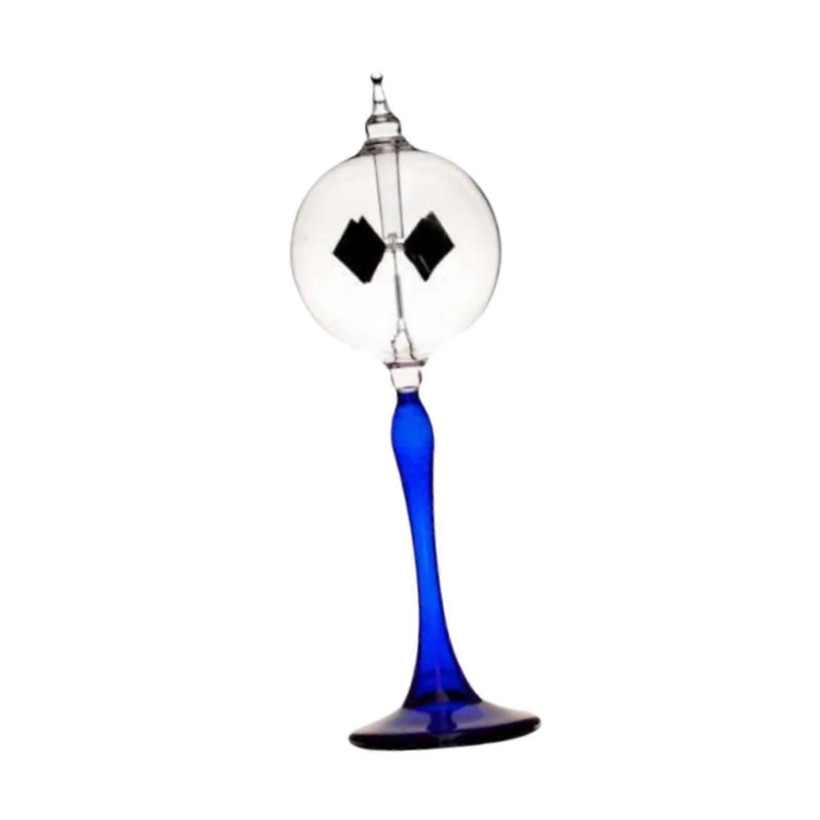Solar Power Crookes Radiometer Windmill Science Toy Desktop Ornament for Table Shelf Living Room Fireplace Birthday Gift, Blue