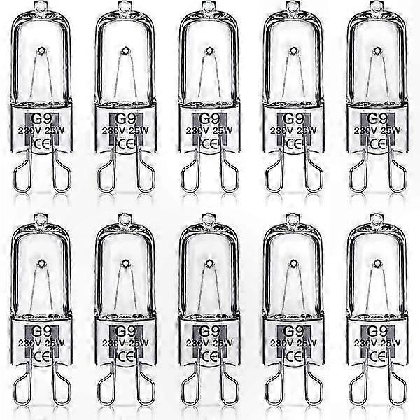 10-Pack G9 Halogen Lamps, 220V Energy-Saving Bulbs for Indoor Lighting Solutions