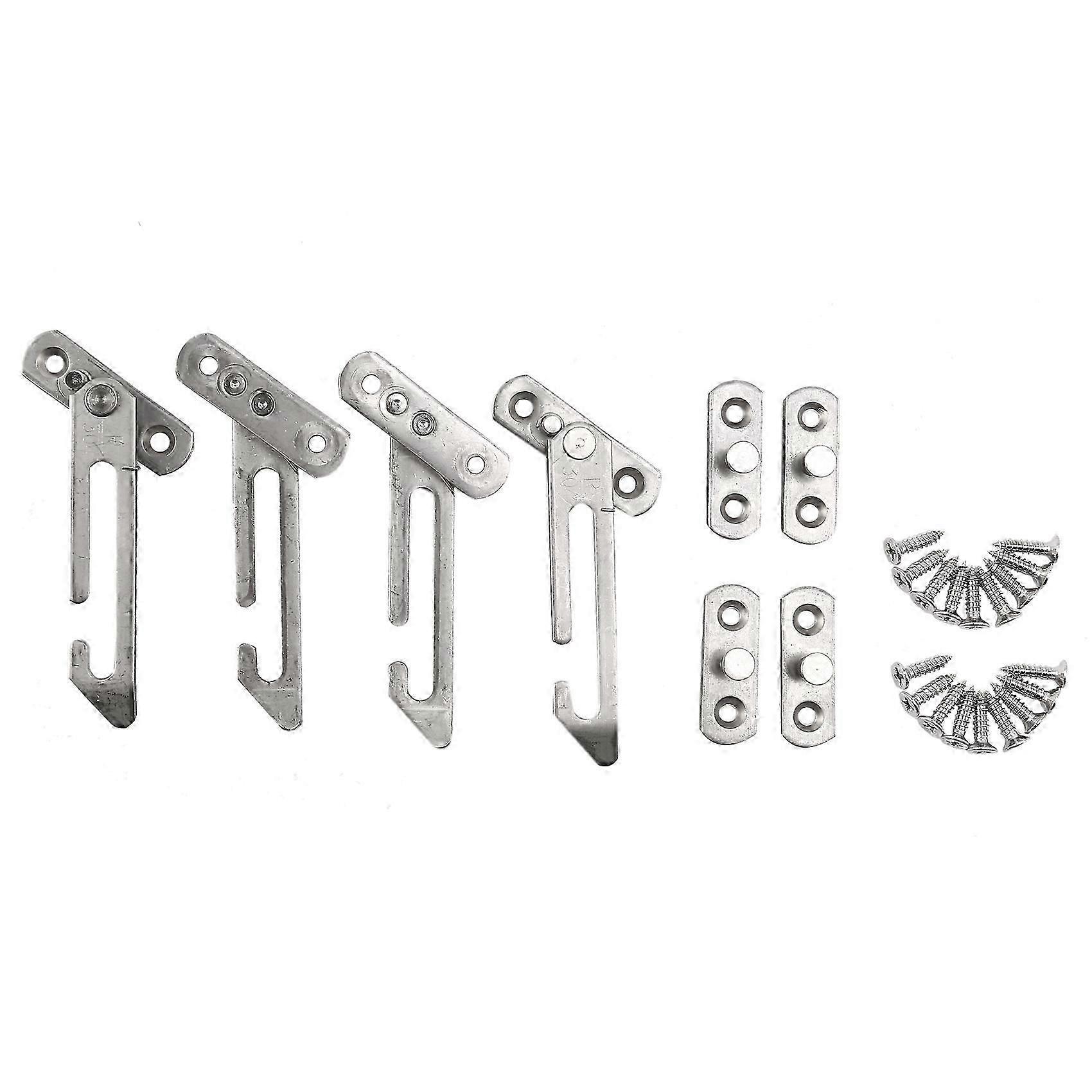 4 Pack Window Restrictor Locks Window Restrictor Hook Stainless Steel Child Lock Restrictor with Screws for Upvc Windows