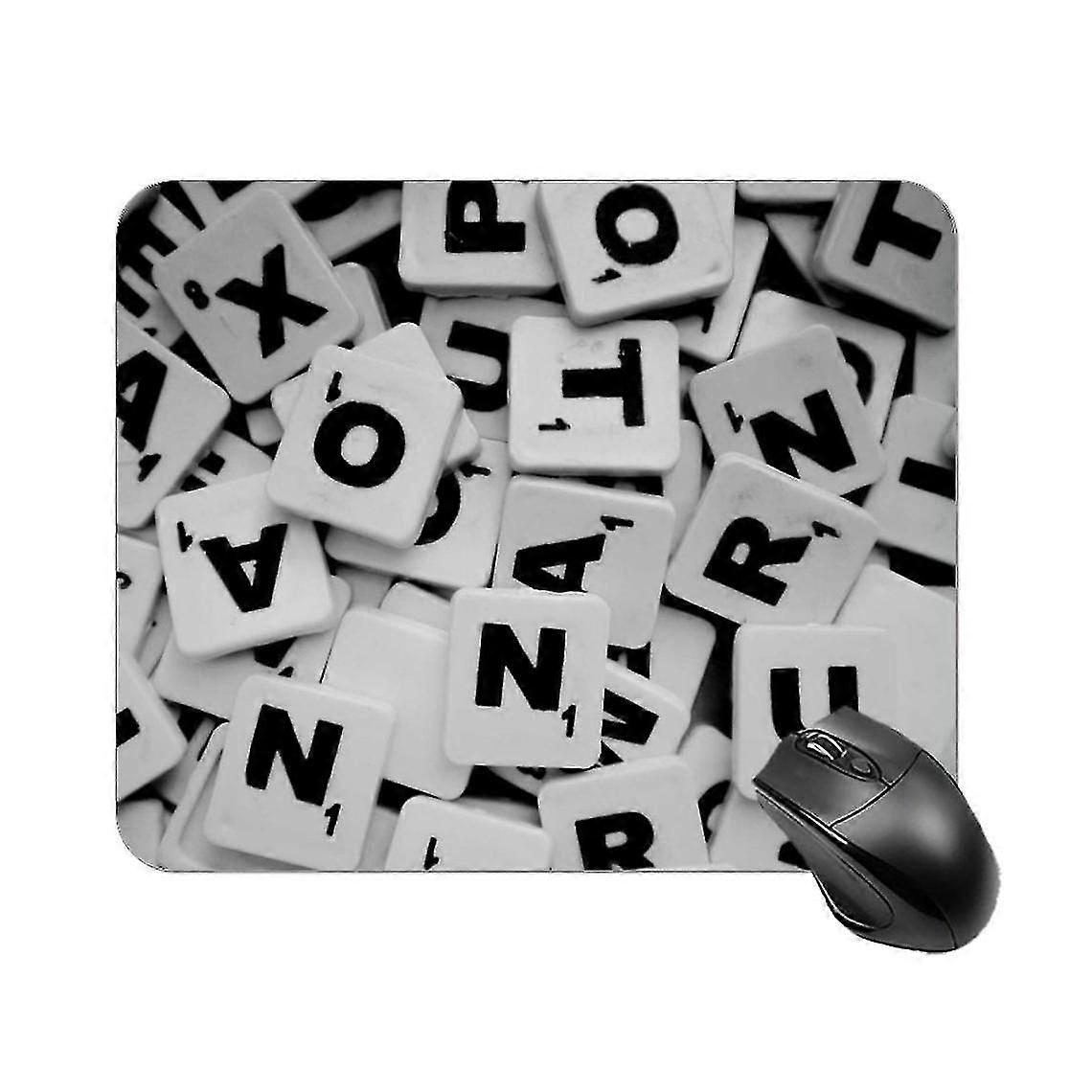 Laptop Printed Alphabet Mouse Pad