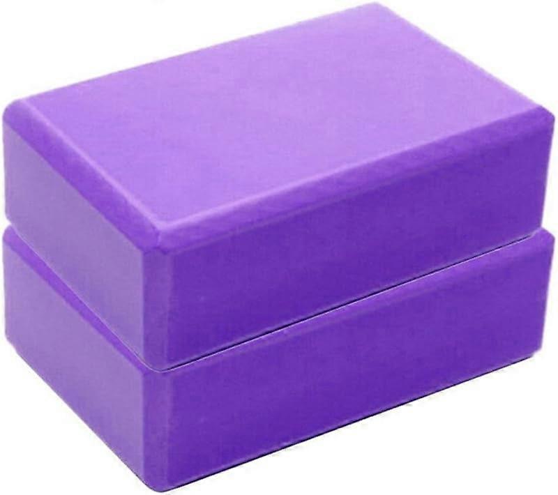 Yoga Block (Set of 2) - EVA Foam Block Soft Surface Foam Bolster Pillow Cushion Exercise Gym Training Pilates Meditation