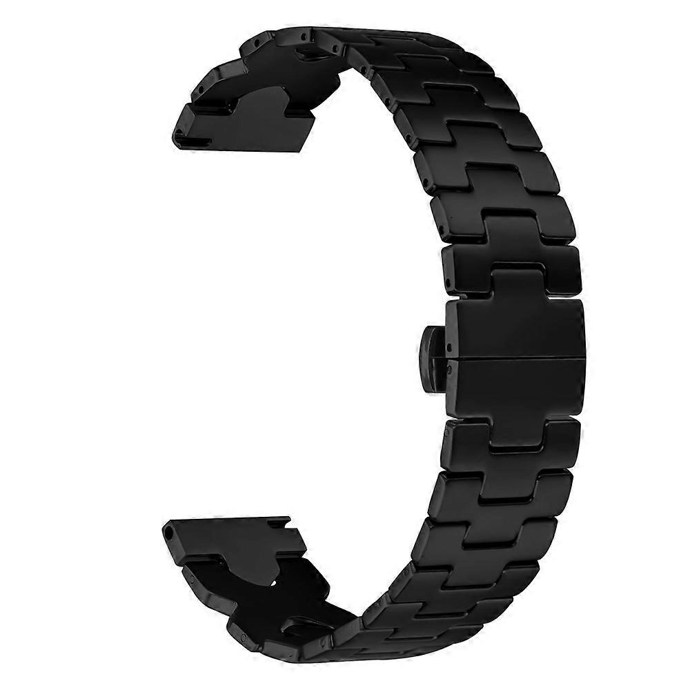 Stainless Steel Watch Band Compatible For Fitbit Versa / Versa Lite / Versa 2 Electroplating Strap with X-Shaped Butterfly Cla