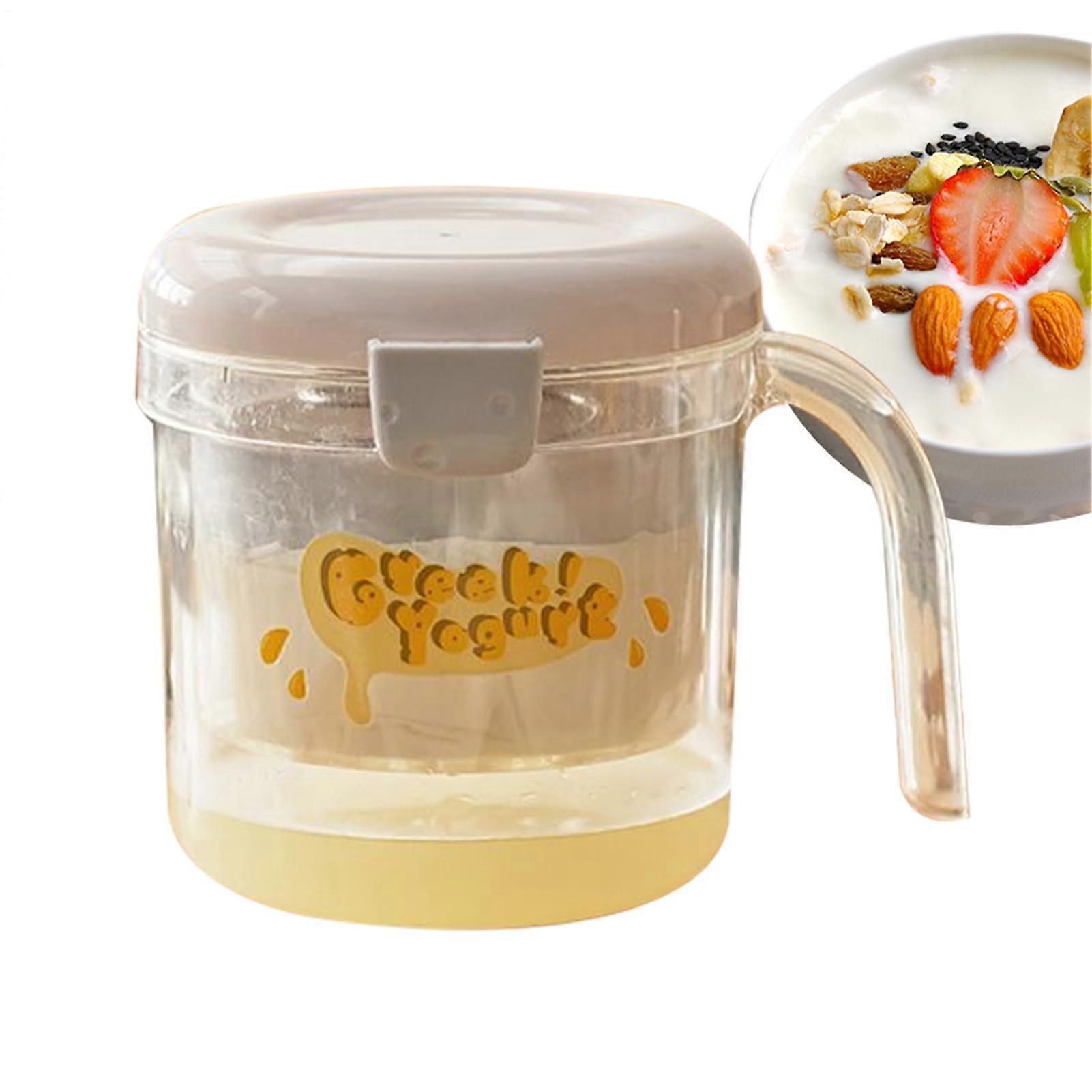 Yogurt Filter Homemade Yogurt Separator Strainer With Fine Mesh Bags And Spring Gray All Ages Kitchen Gadget For Curd Making